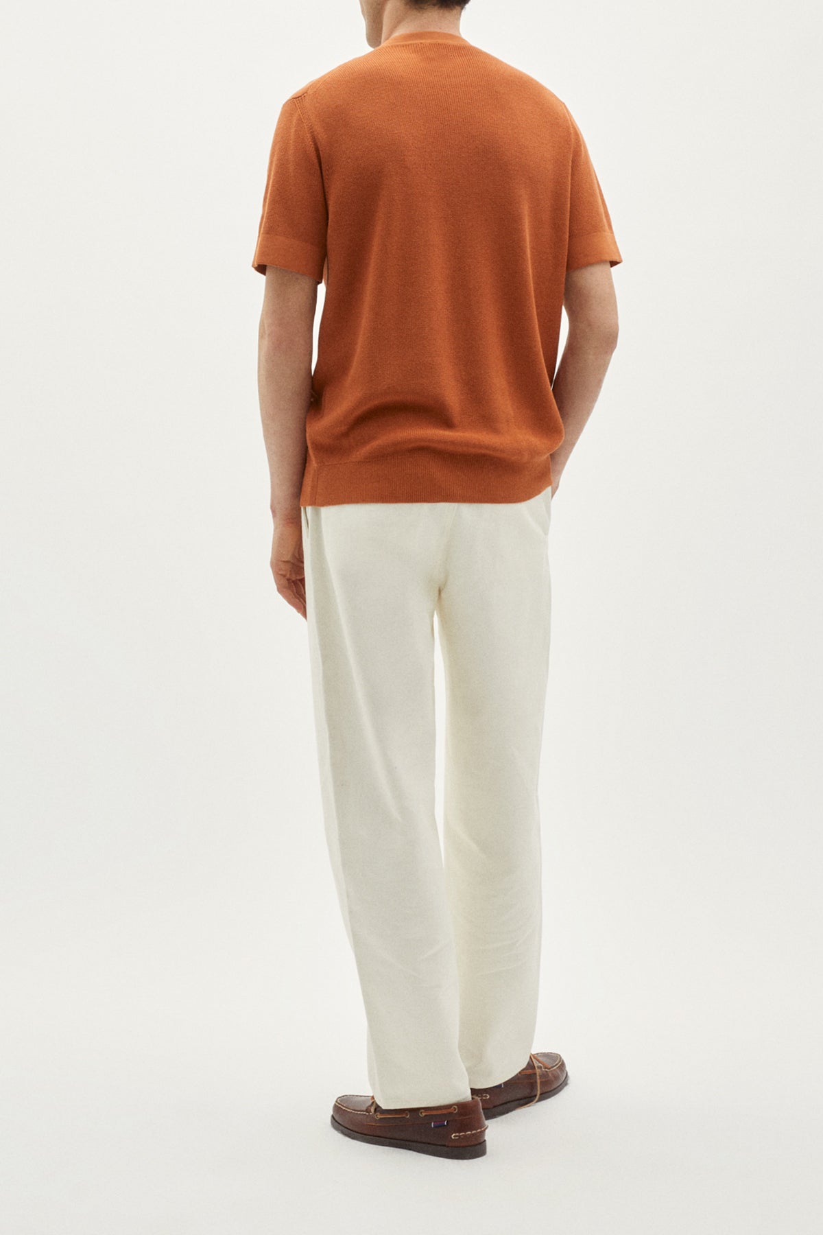 The Organic Cotton Ribbed T-Shirt terracotta- Imperfect Version