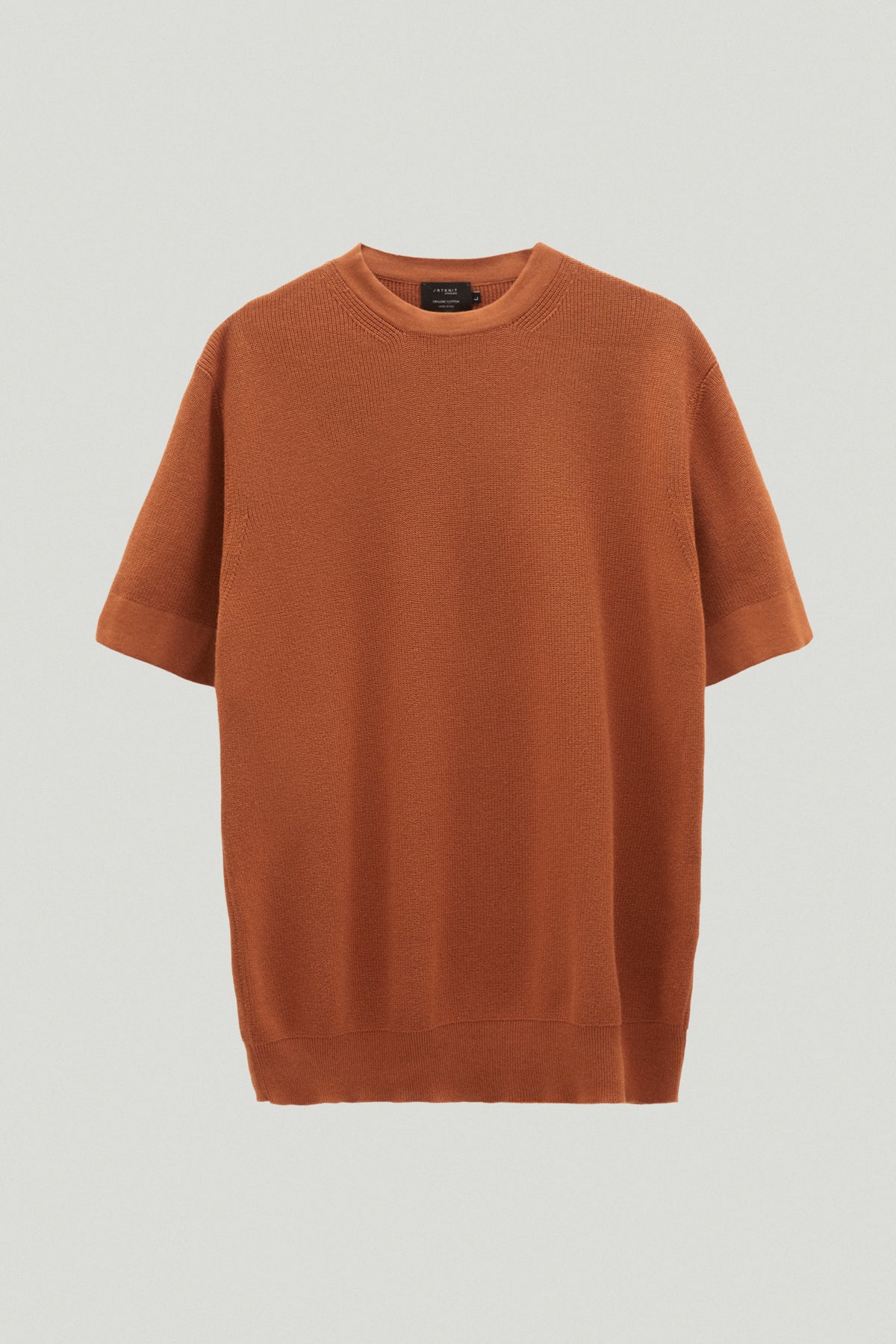 The Organic Cotton Ribbed T-Shirt terracotta- Imperfect Version