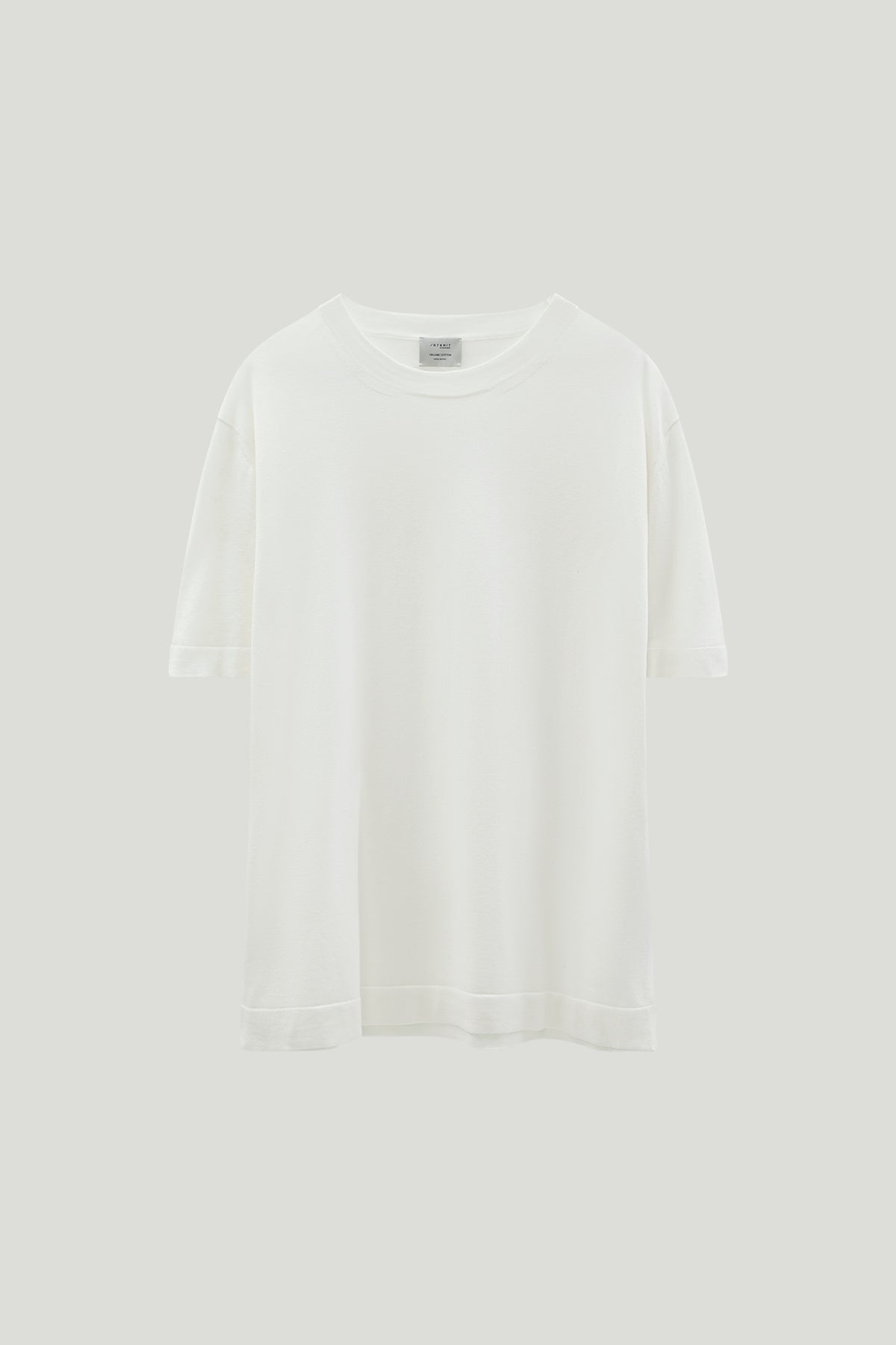 the organic cotton knit t shirt milk white