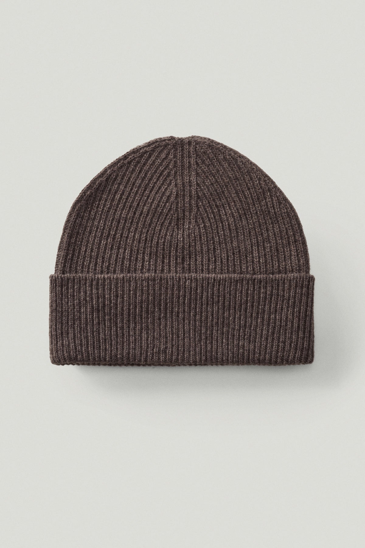 the woolen ribbed beanie taupe
