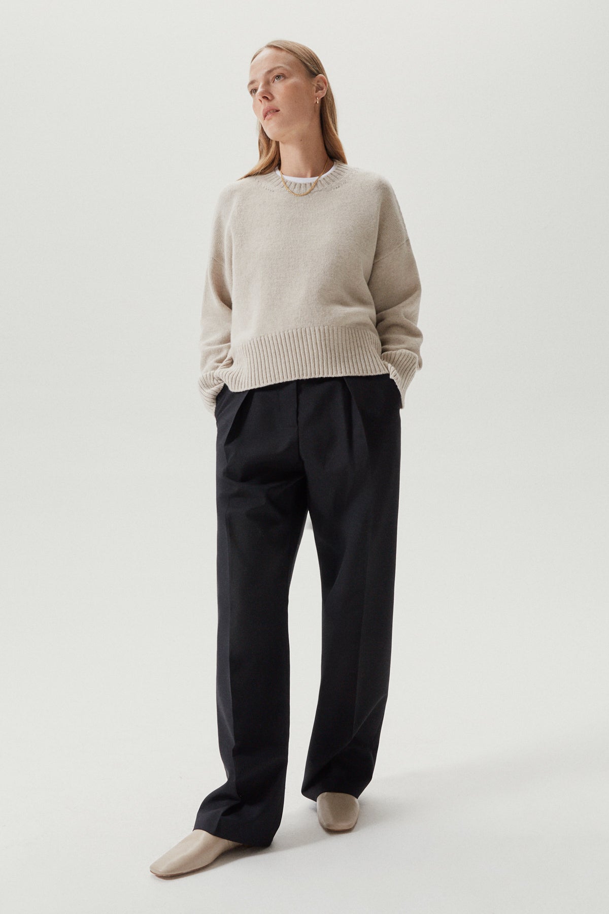 the woolen chunky sweater ecru