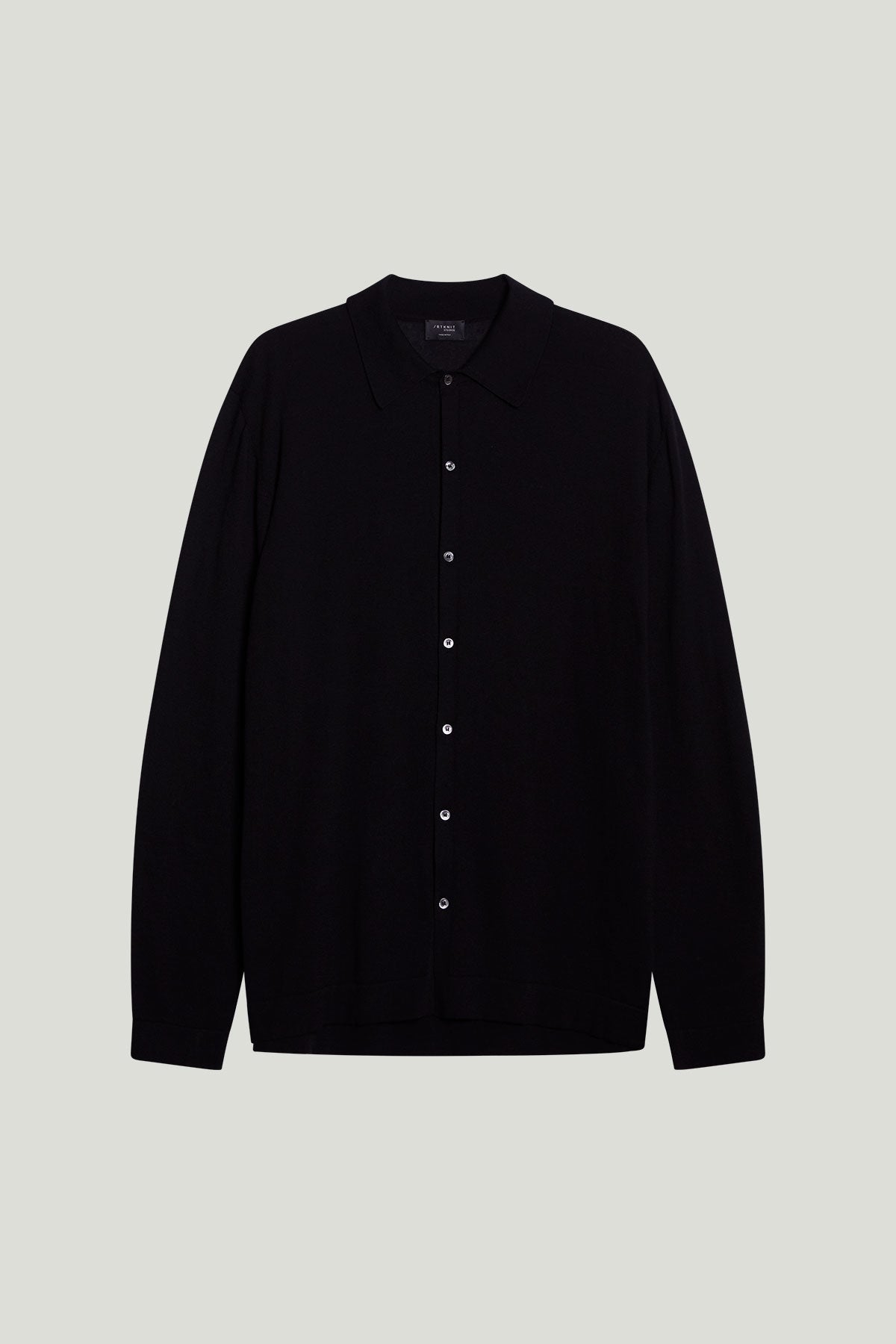 The Organic Cotton Knit Shirt - black
