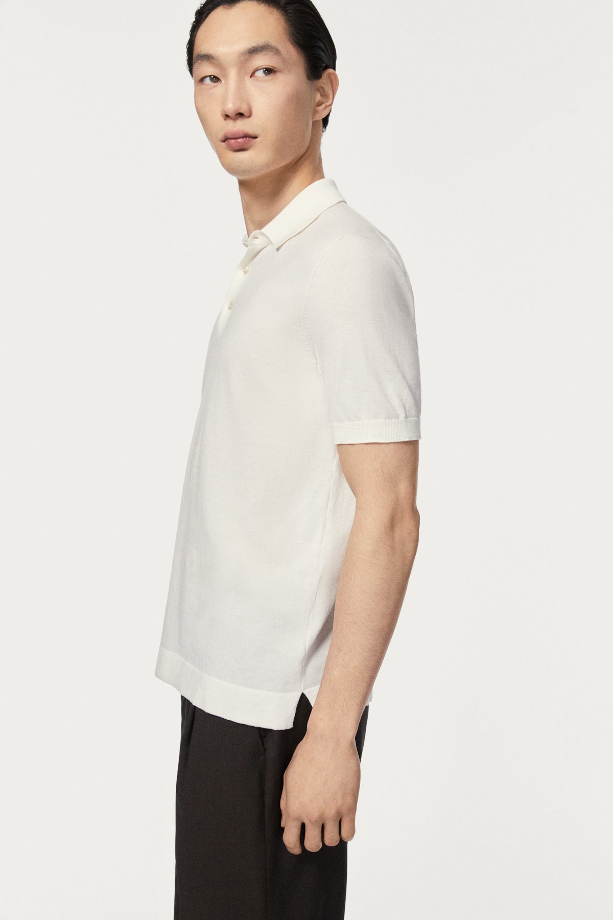 The Organic Cotton Polo - milk white