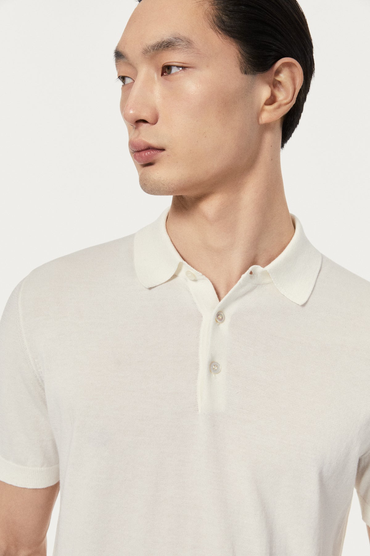 The Organic Cotton Polo - milk white