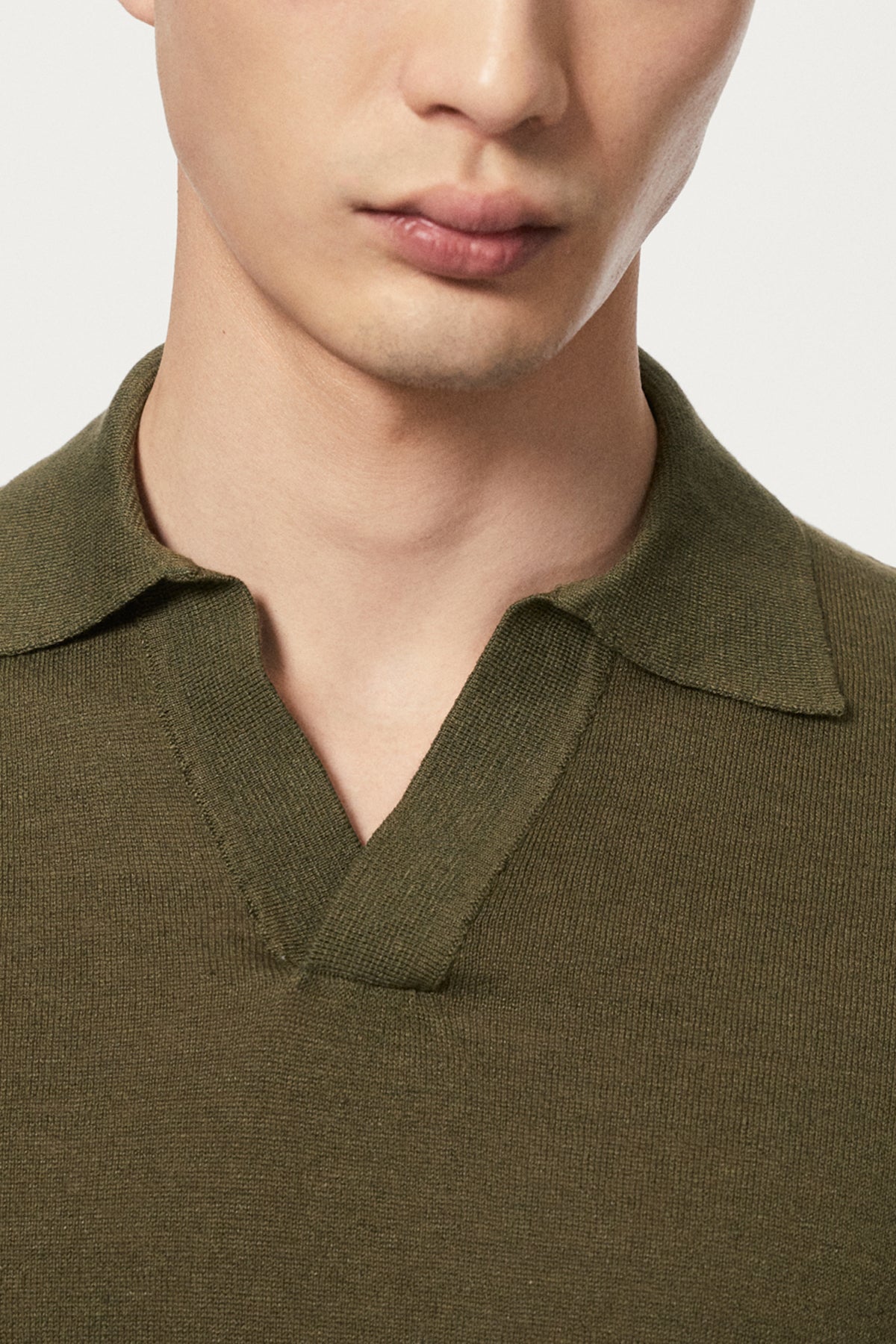 Kurzärmeliges Poloshirt aus Leinen/Baumwolle