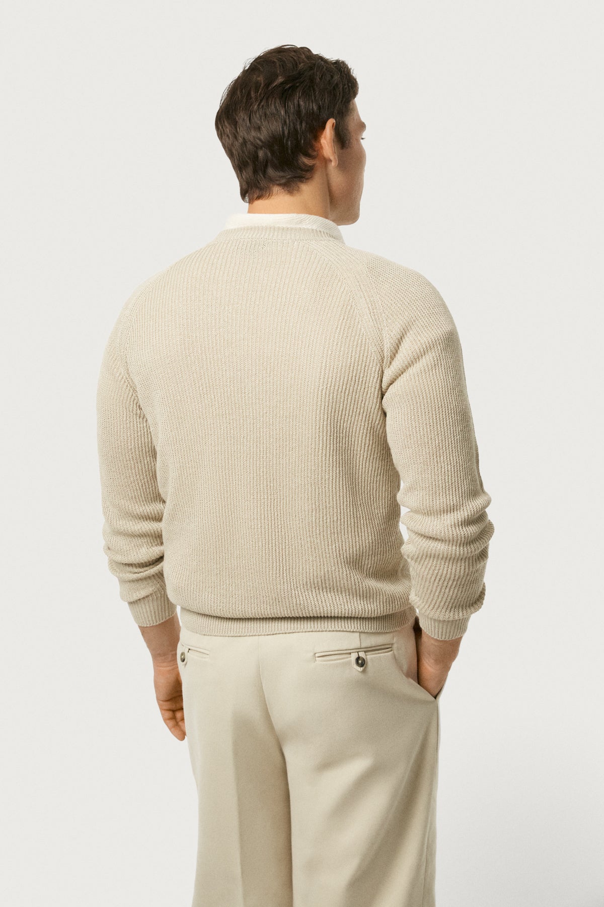 The Linen Cotton Ribbed Sweater Hay