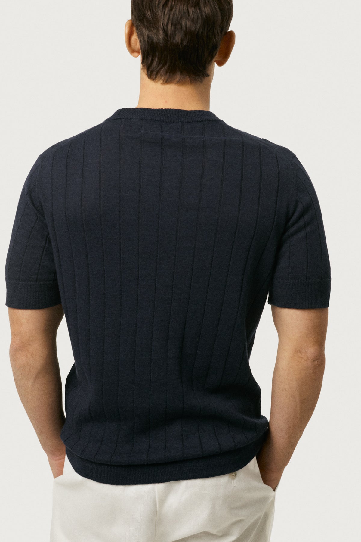 The Linen Cotton Vintage T-shirt Blue Navy