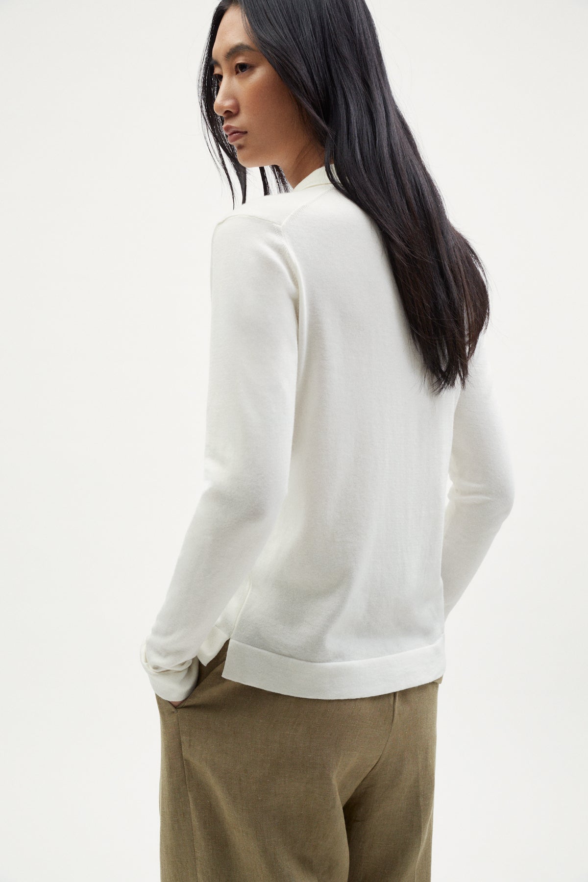 the organic cotton lightweight polo milk white