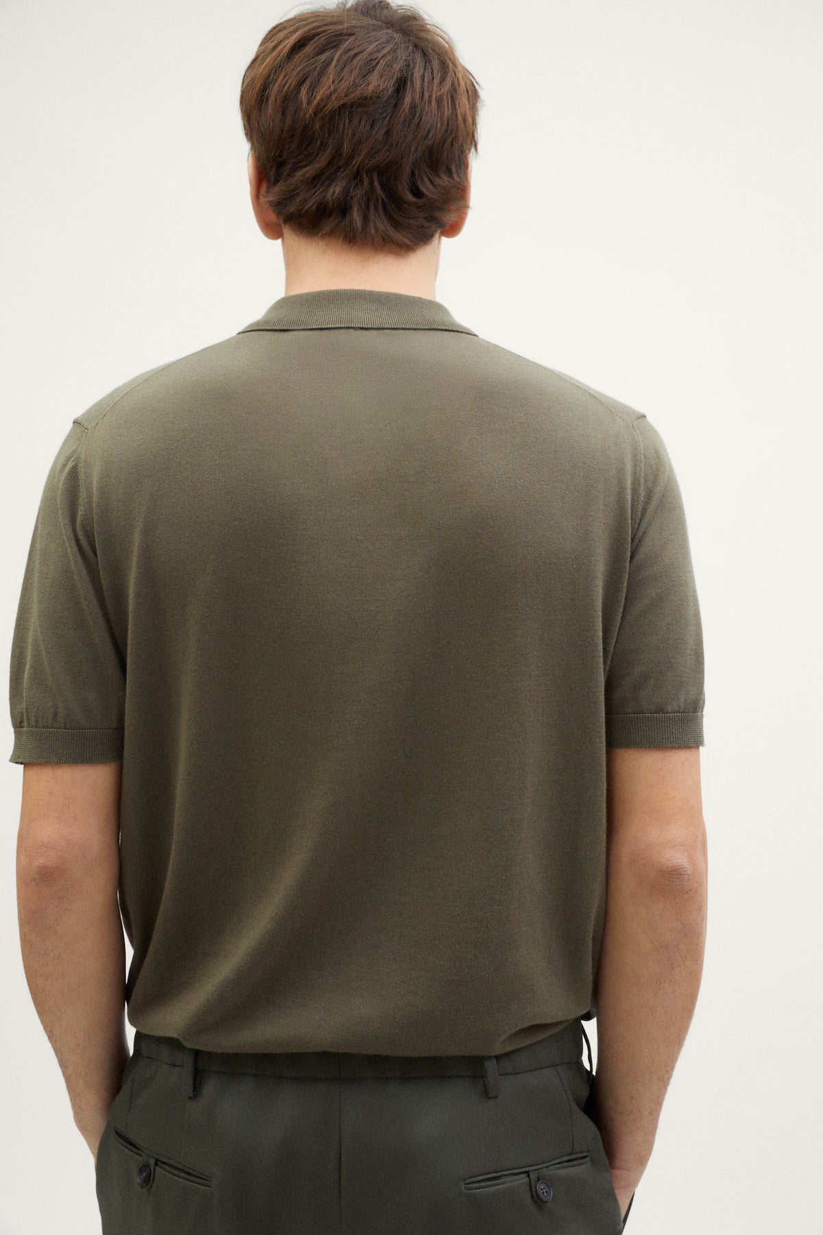 the organic cotton polo kaki green