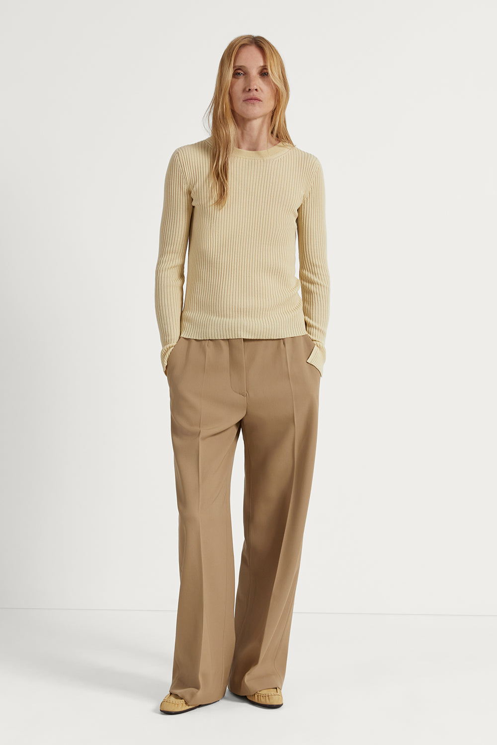 The Merino Wool Ribbed Sweater Ginger