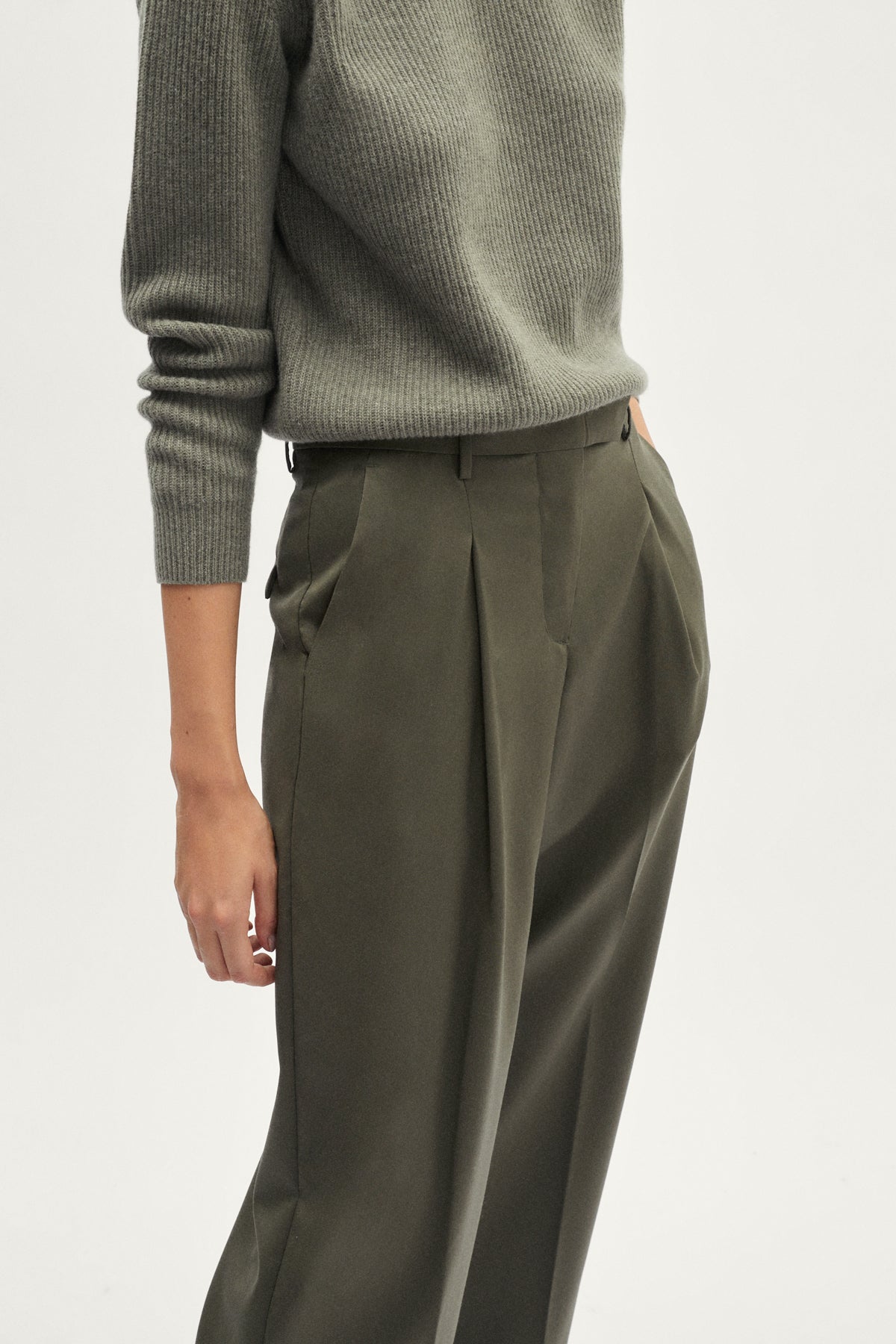 The Wool Tailored Pants with Pinces