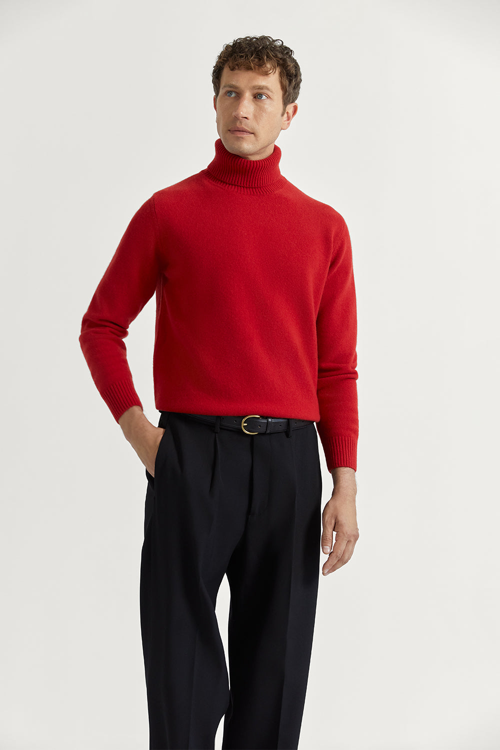 The Woolen Roll-Neck Red