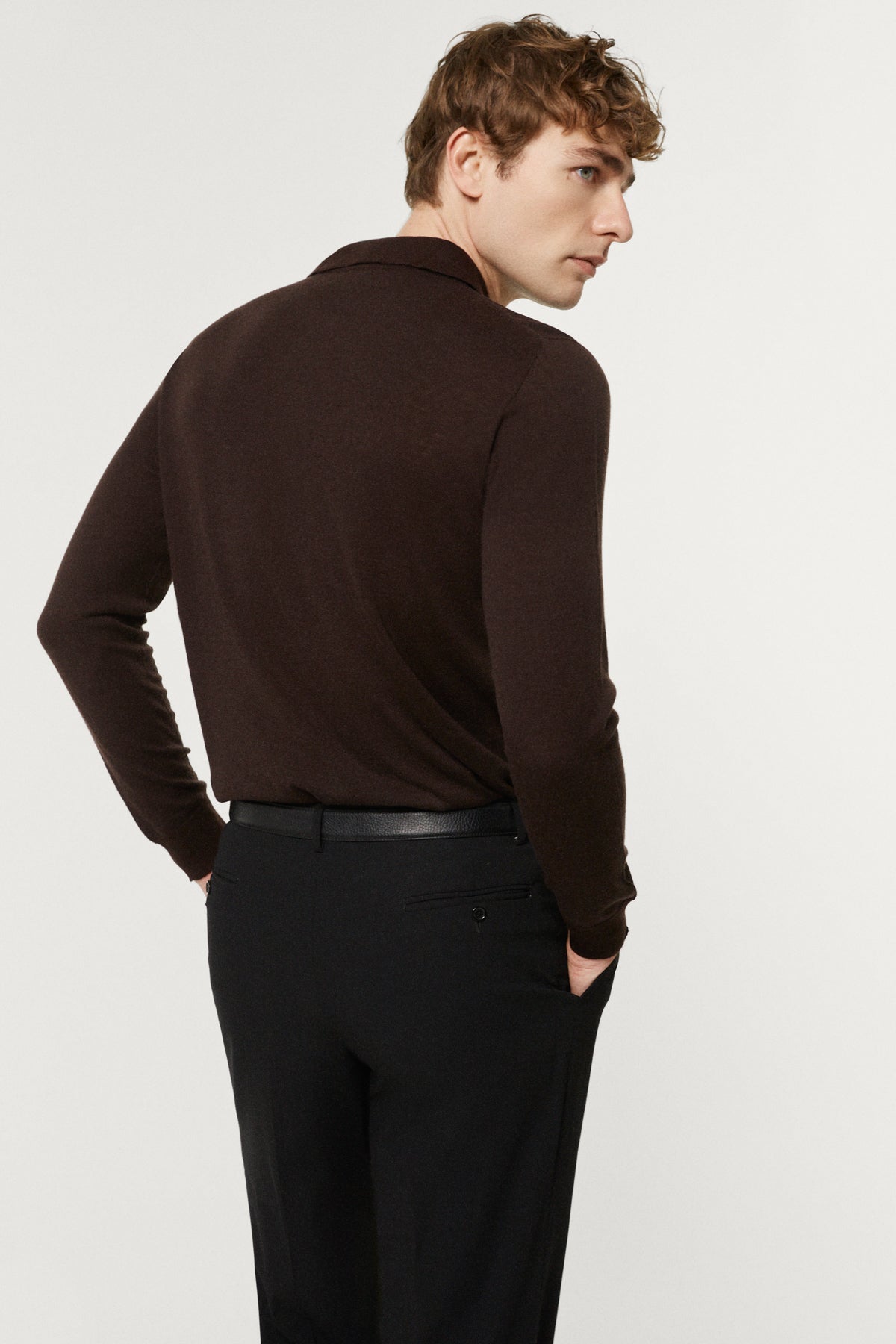 The Ultrasoft Wool Polo brown