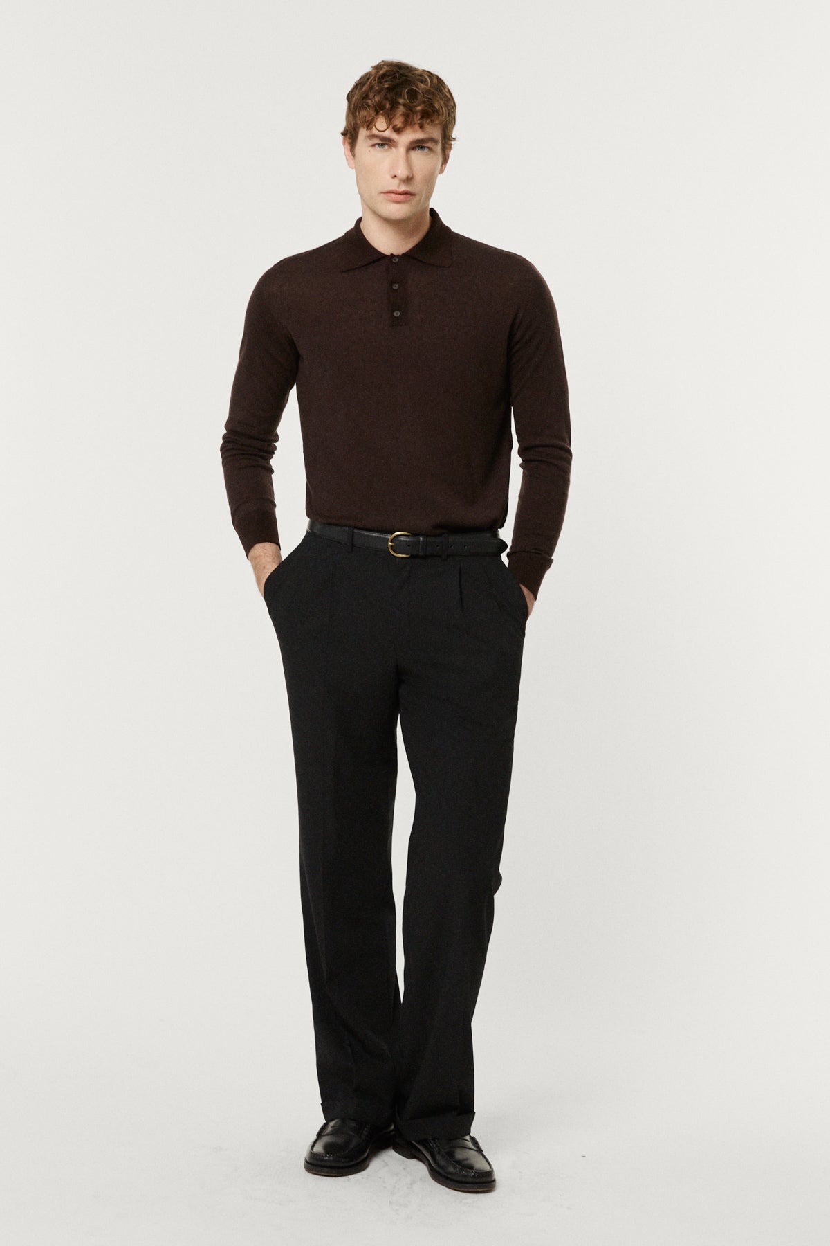 The Ultrasoft Wool Polo brown