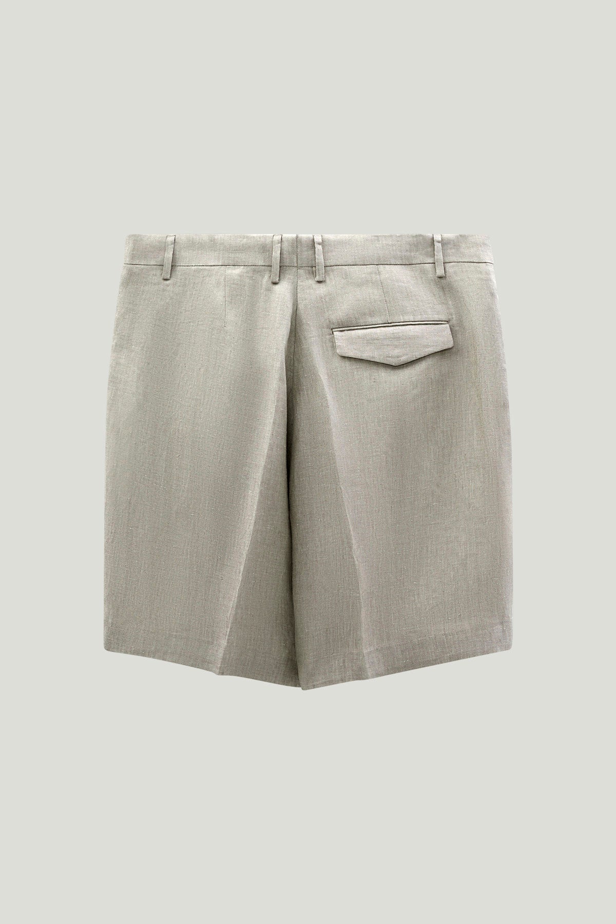 The Linen Twill Bermuda Shorts - sand melange