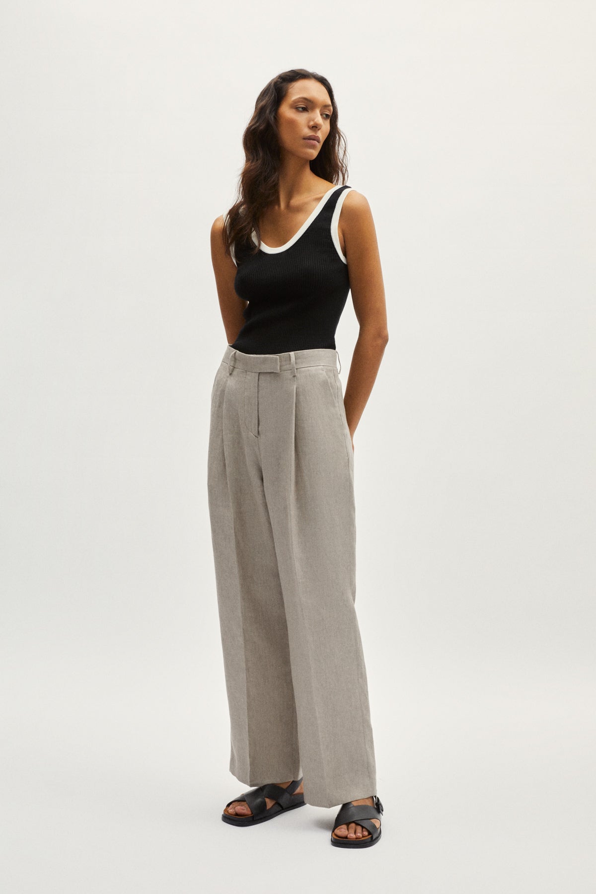 Pantaloni in Twill di Lino