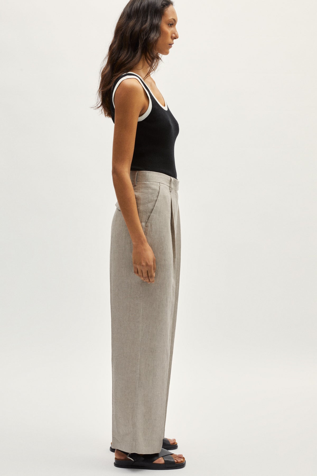 Pantaloni in Twill di Lino
