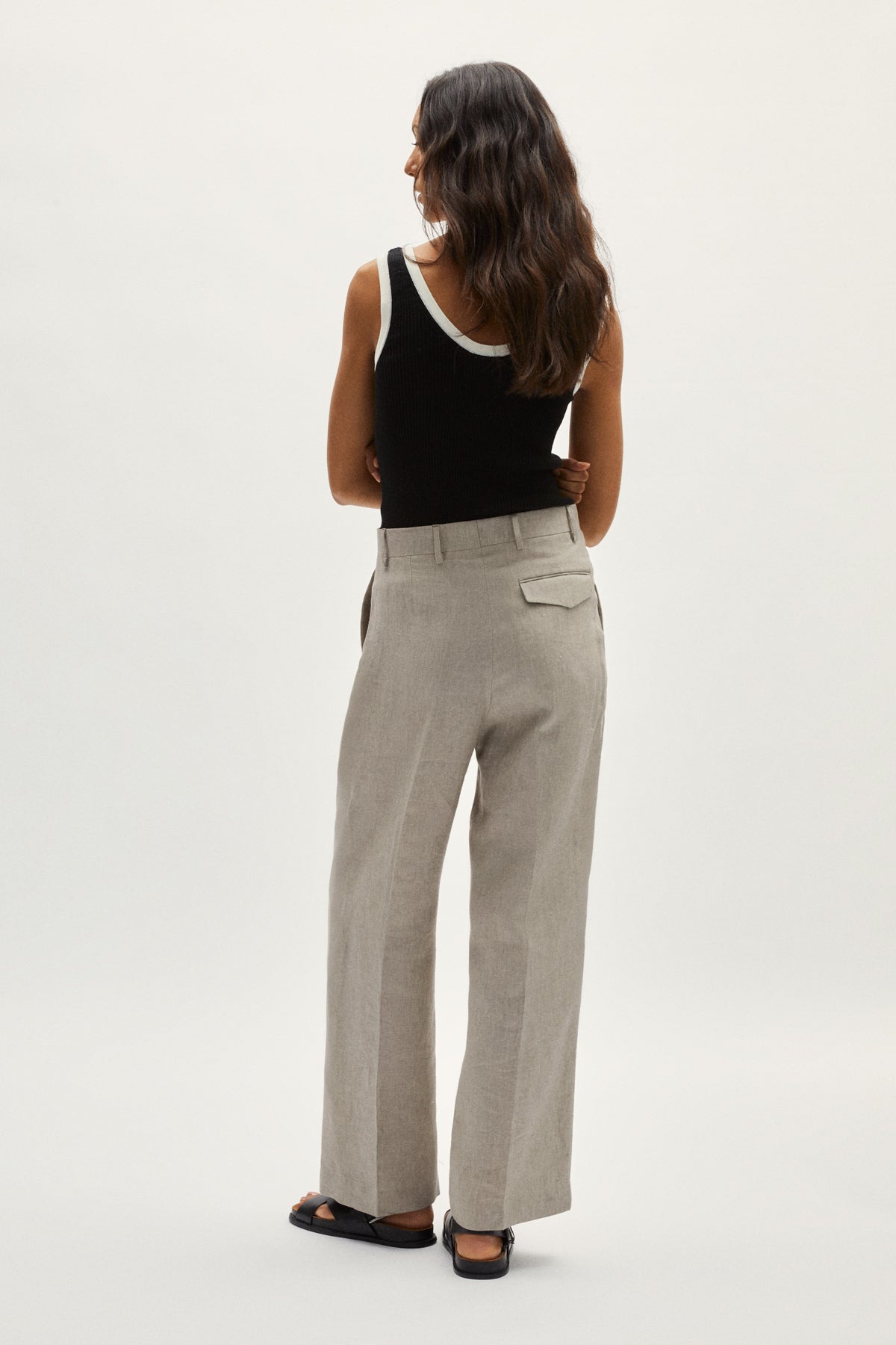 Pantaloni in Twill di Lino