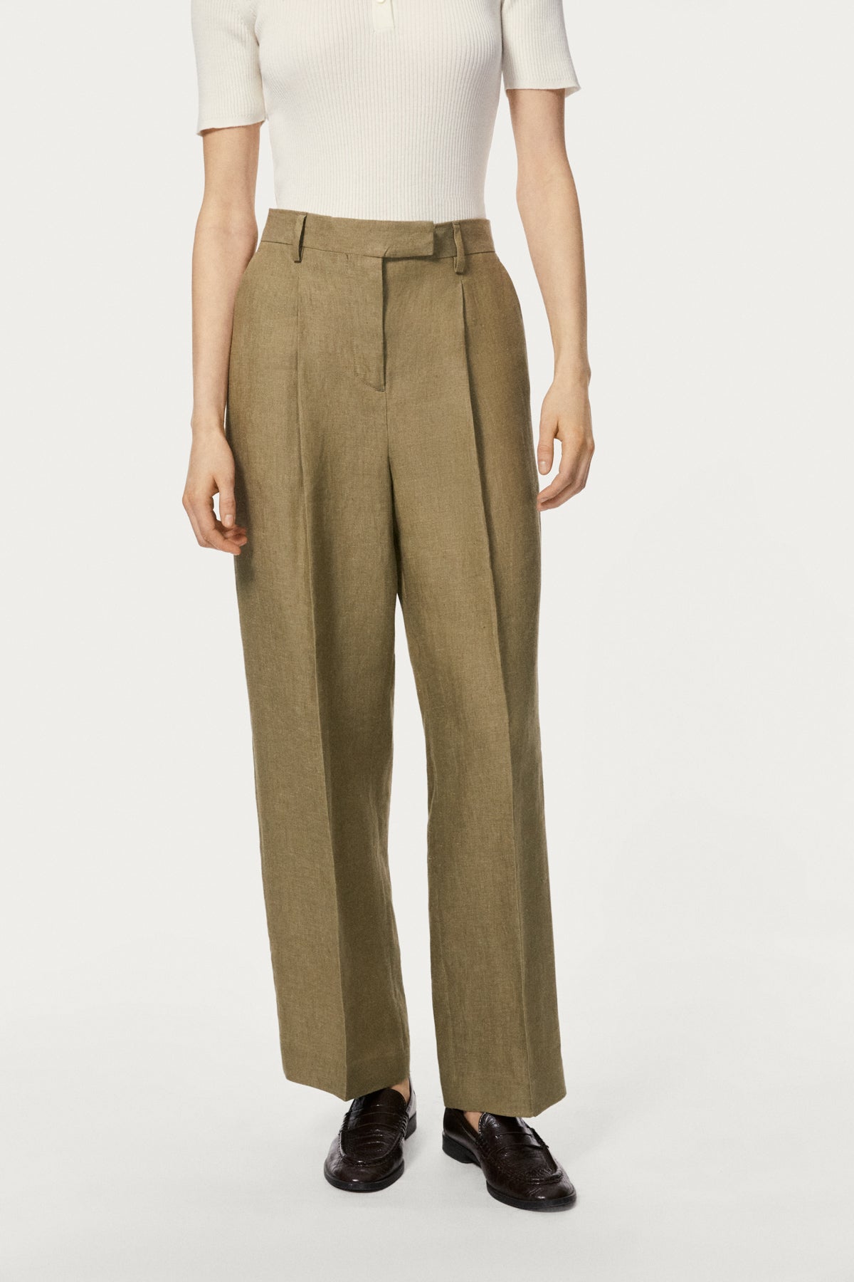 The Linen Twill Pants - sage green