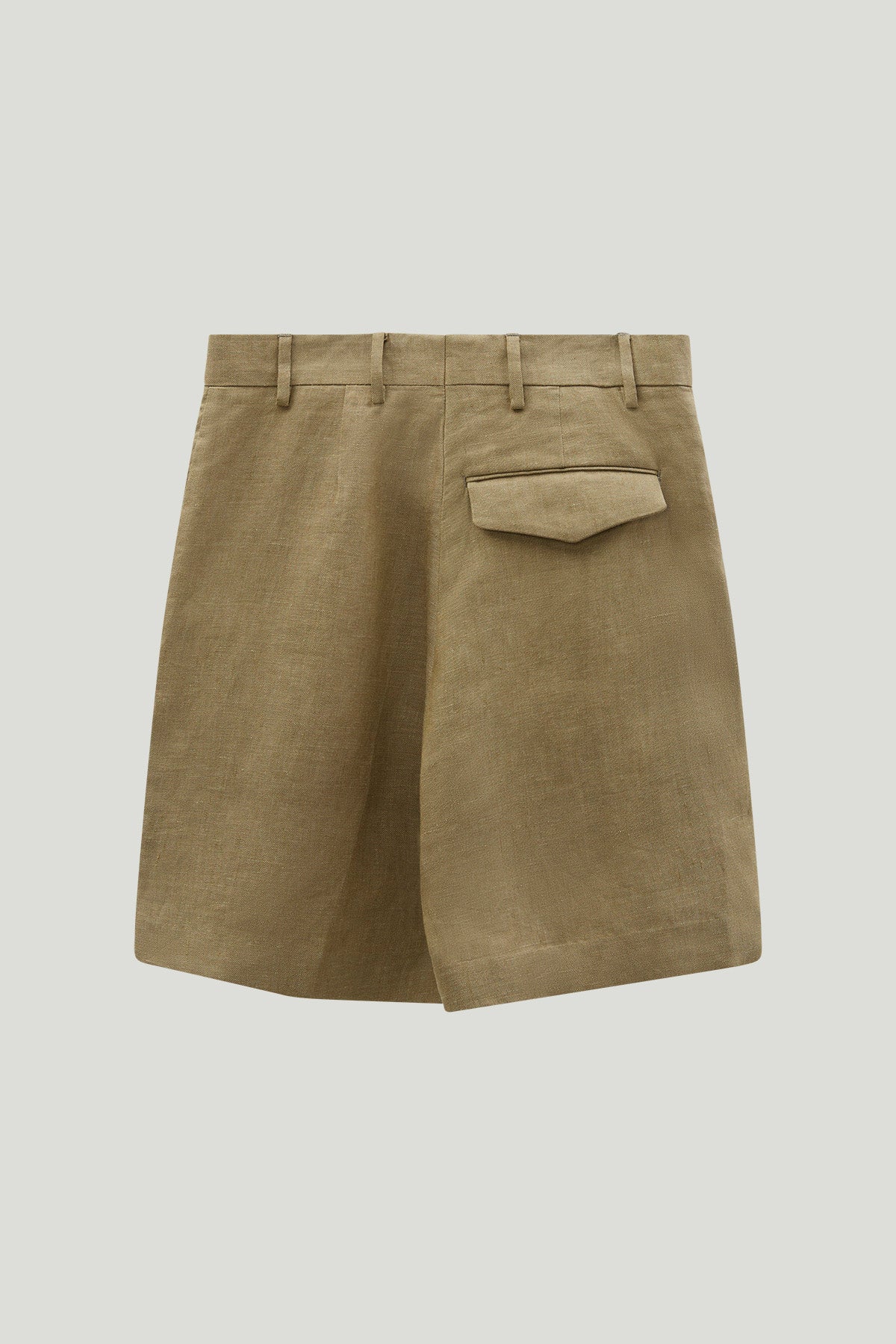 The Linen Twill Shorts - sage green