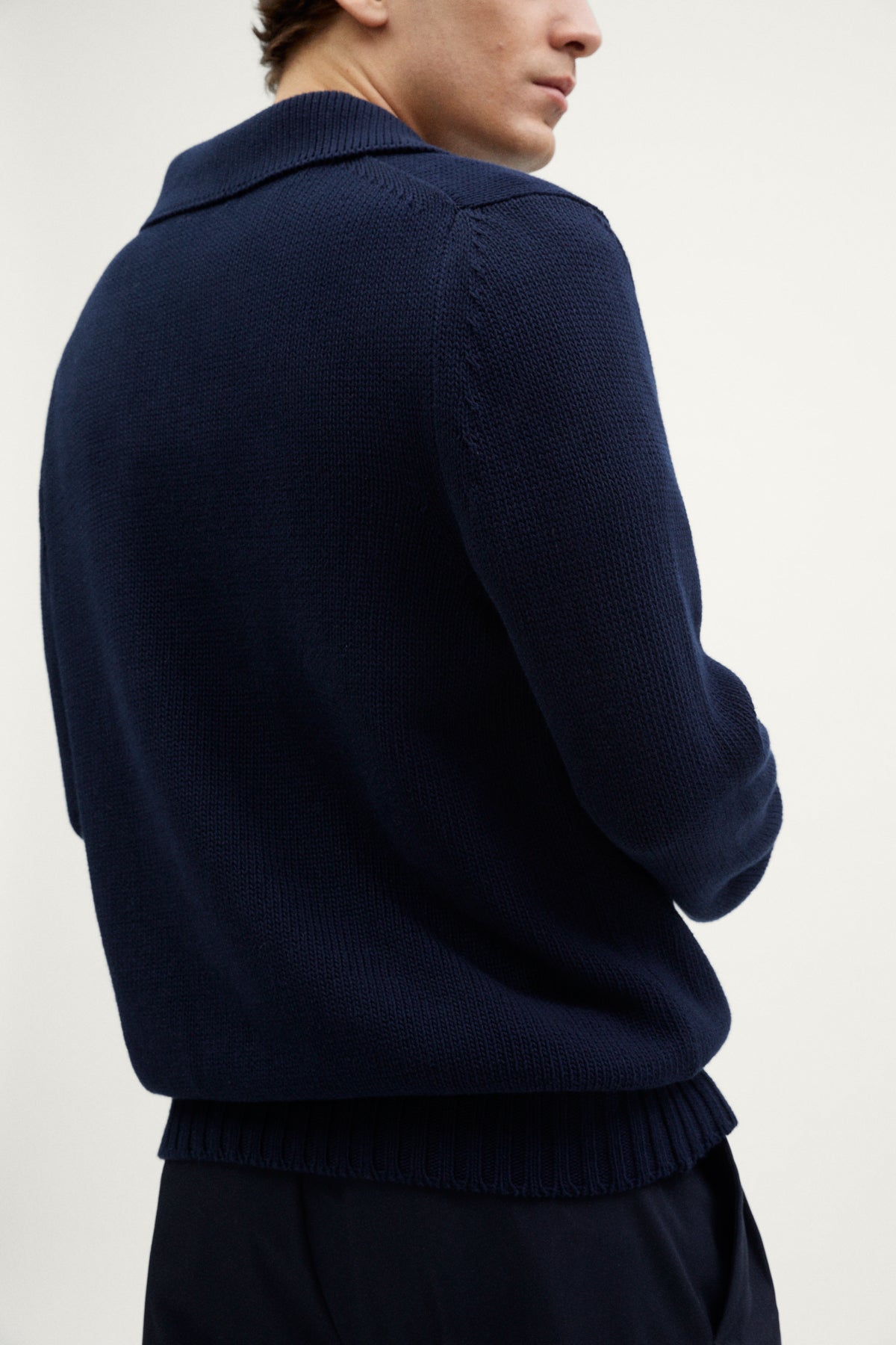 the organic cotton tricot polo deep blue