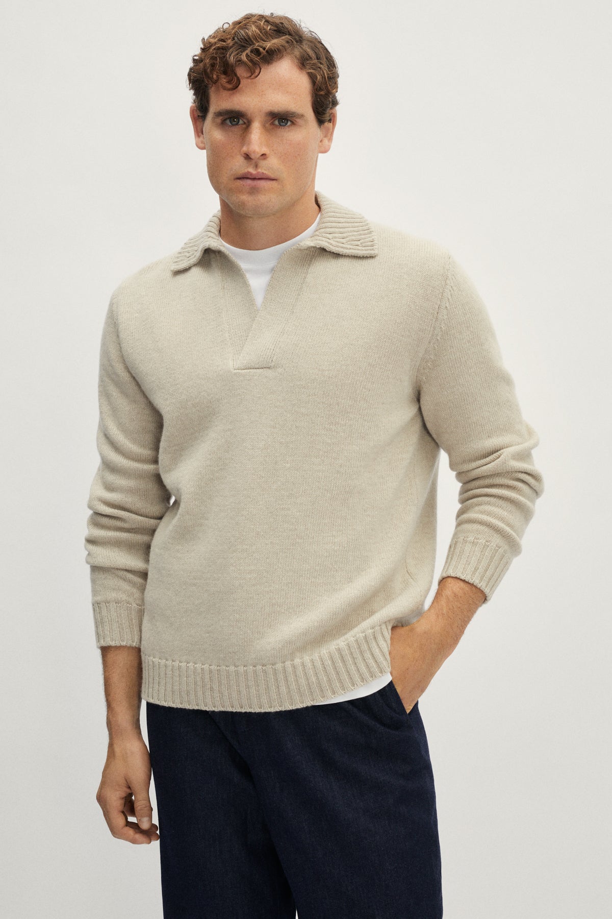 The Woolen Polo - ecru