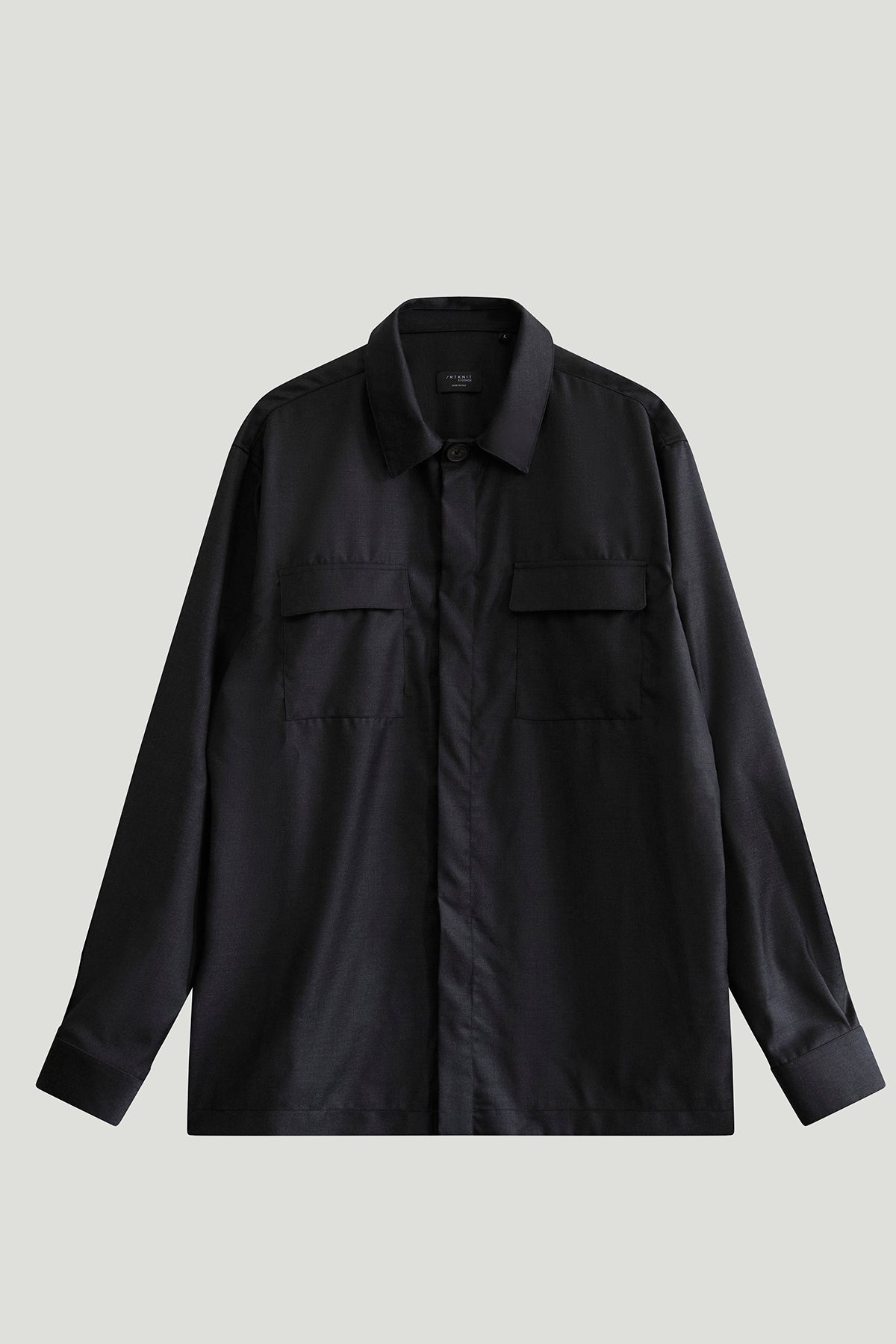 Overshirt Sartoriale in Lana Pettinata