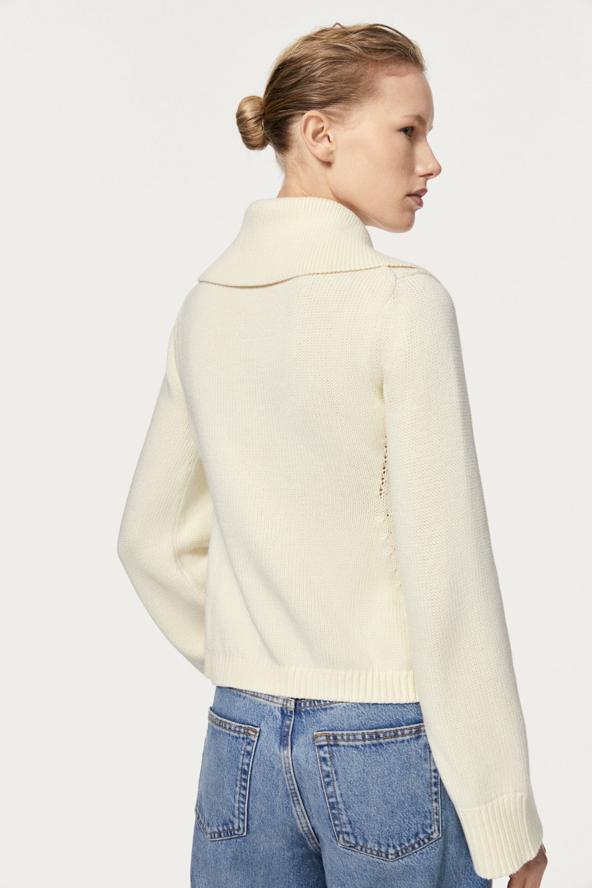 The Organic Cotton Tricot Cardigan milk white