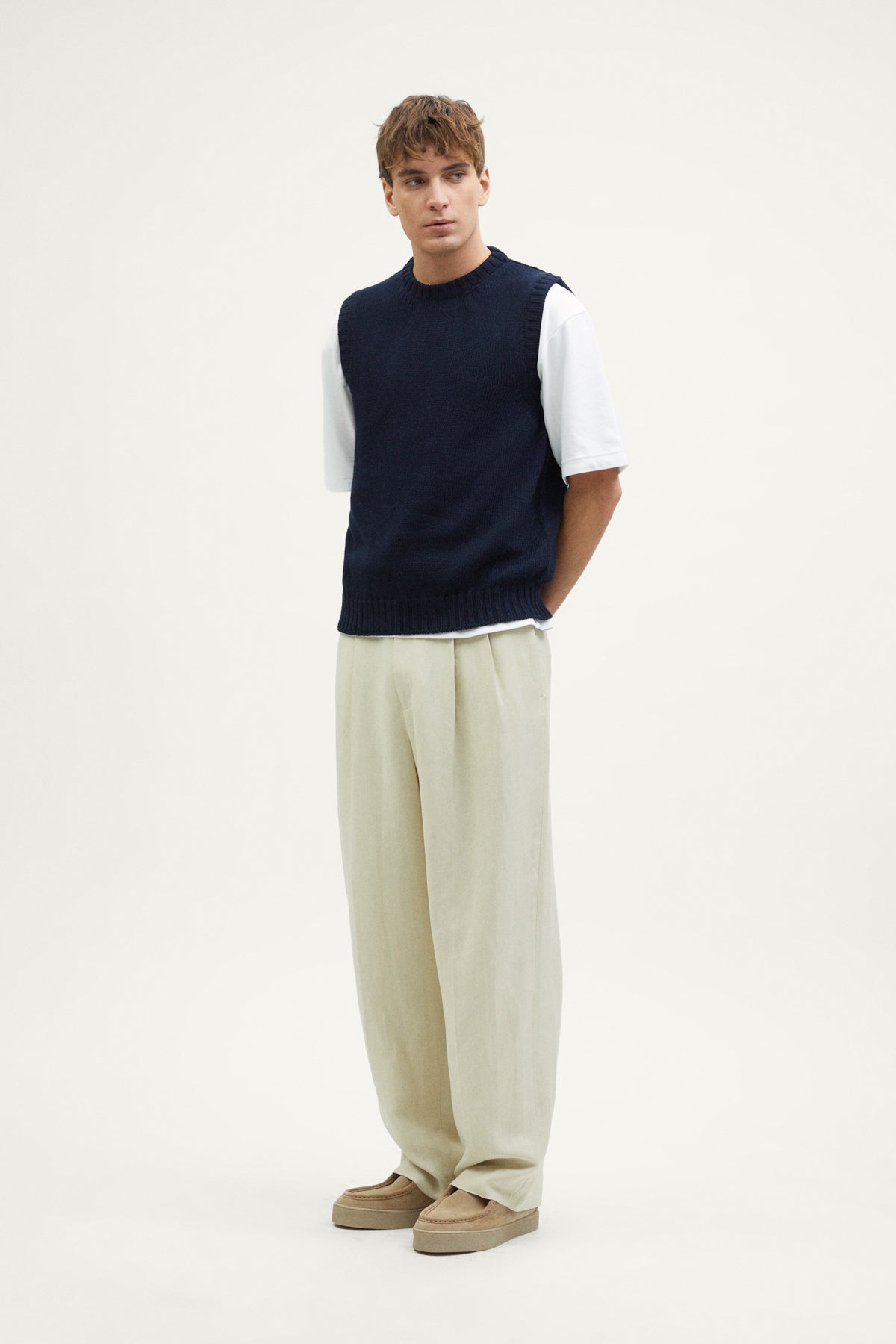 The Organic Cotton Tricot Sweater deep blue