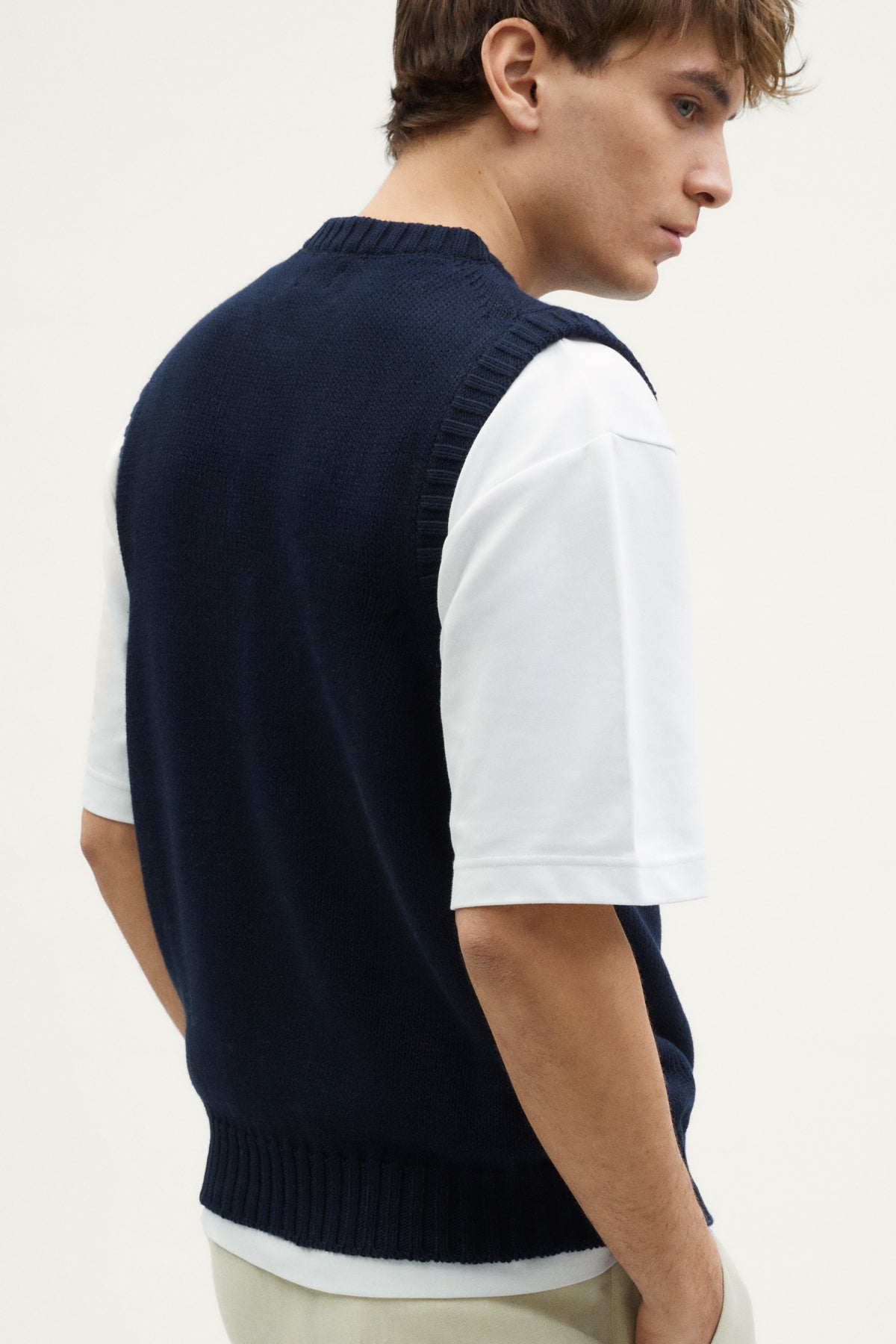 The Organic Cotton Tricot Sweater deep blue