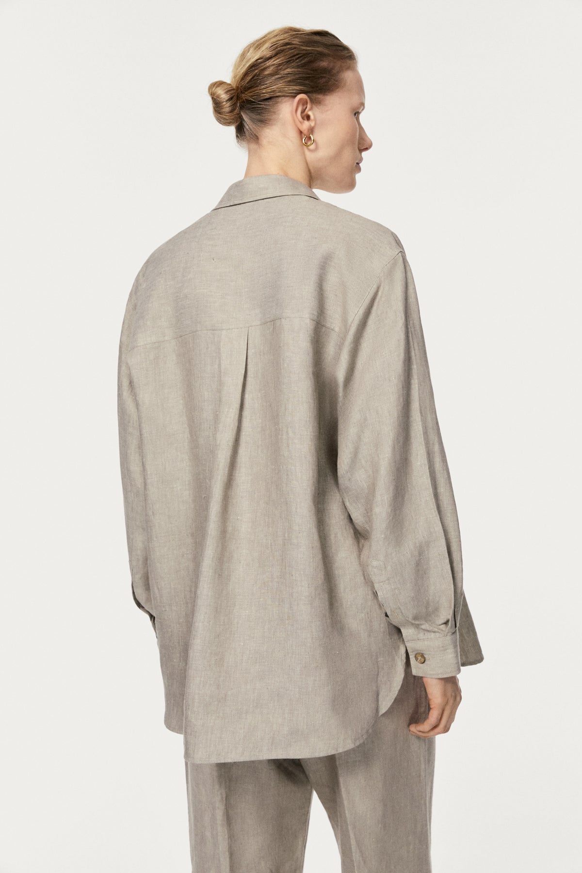 linen twill overshirt hay