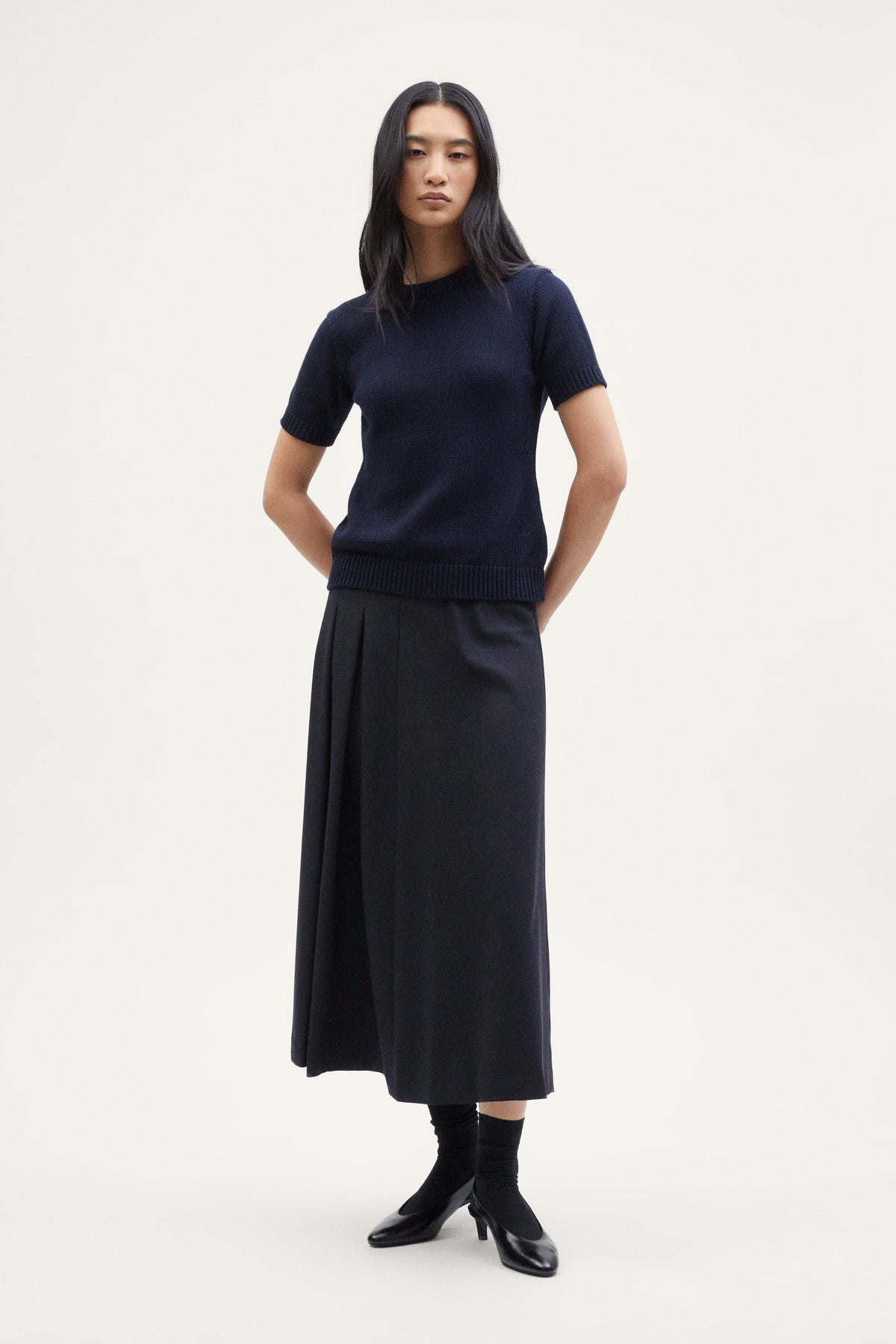 The Organic Cotton Tricot T-shirt deep blue