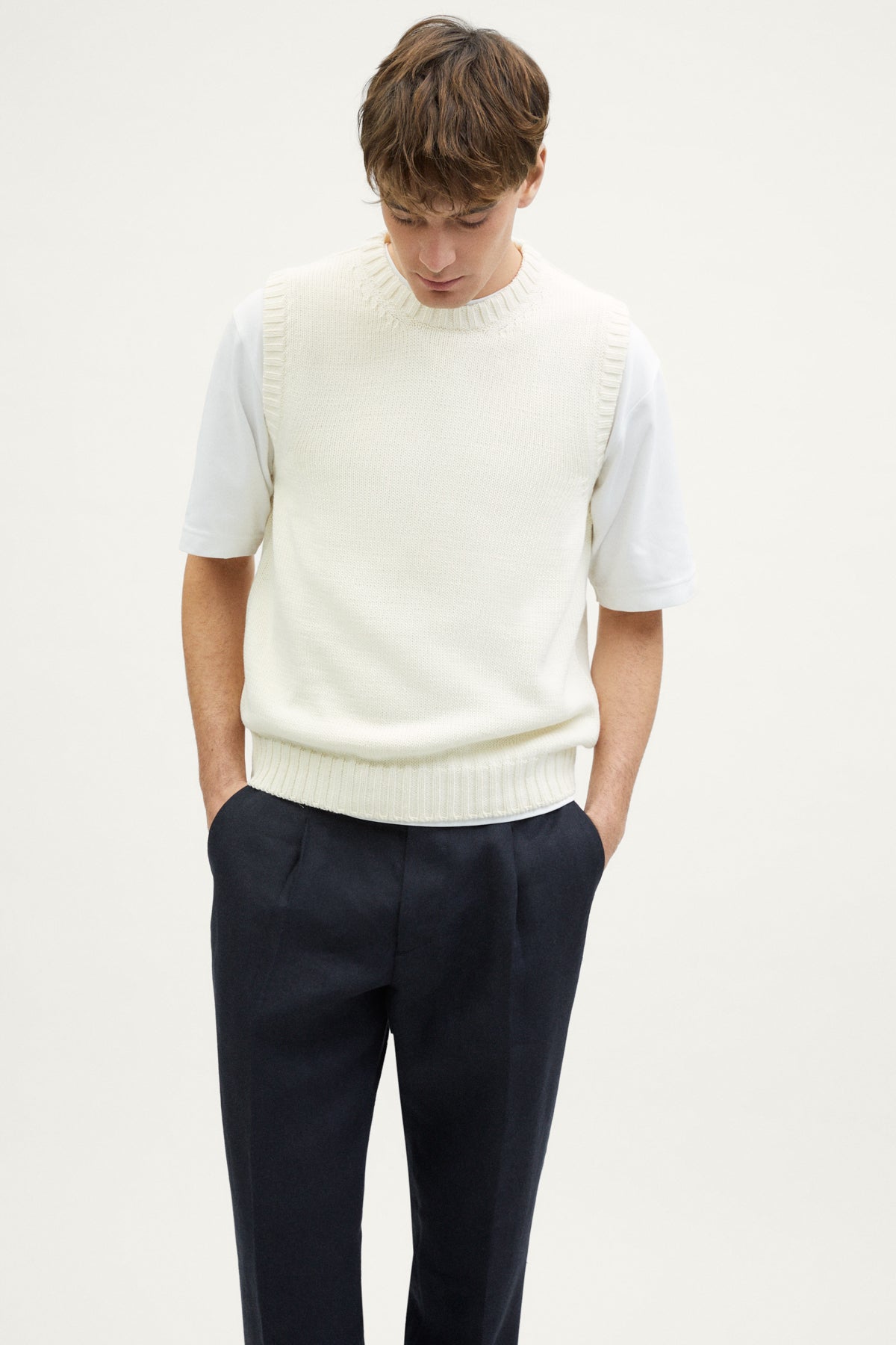 The Organic Cotton Tricot Sweater milk white