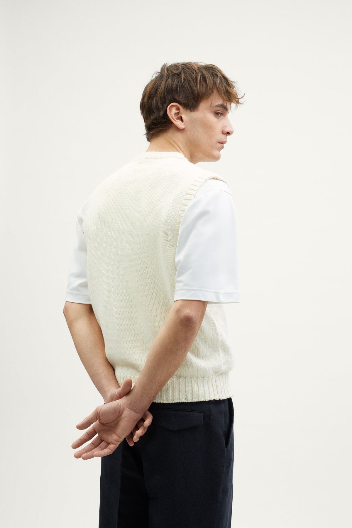 The Organic Cotton Tricot Sweater milk white