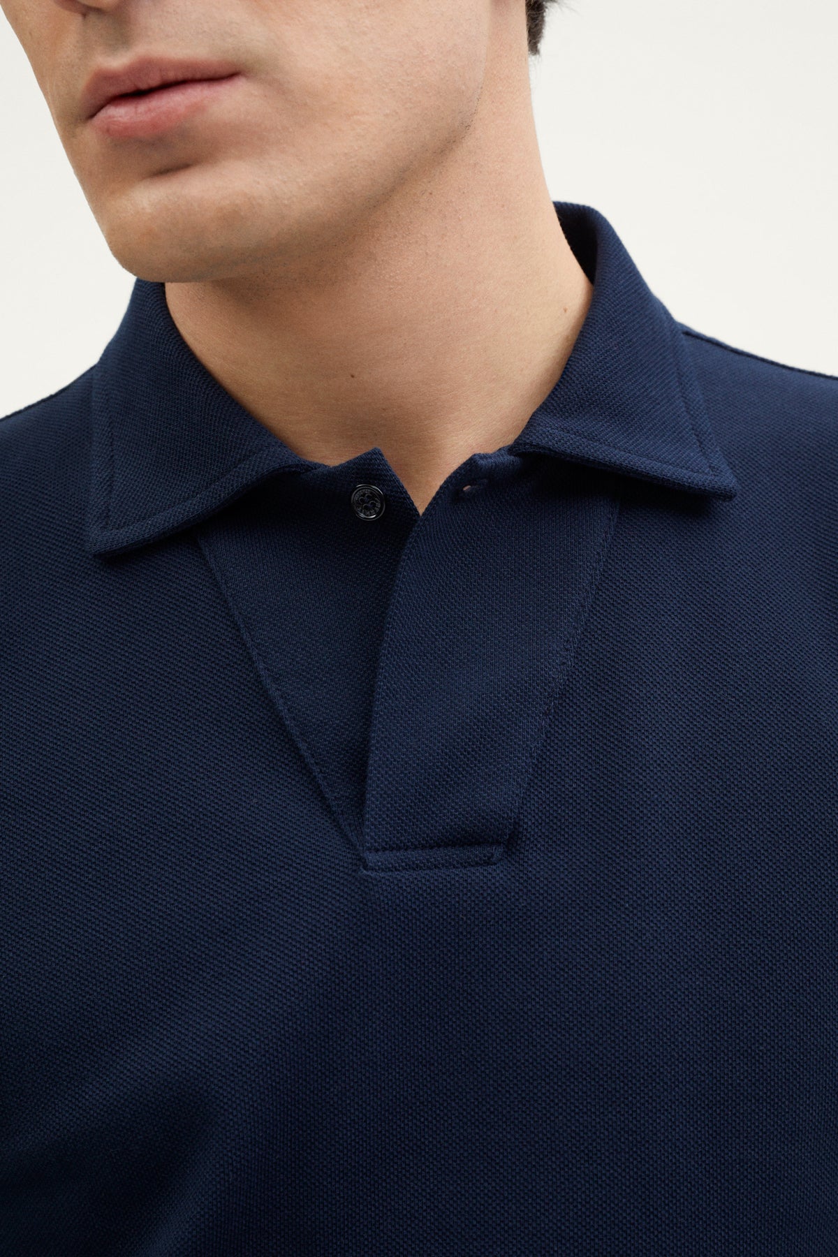 The Organic Cotton Piqué Short Sleeve Polo deep blue