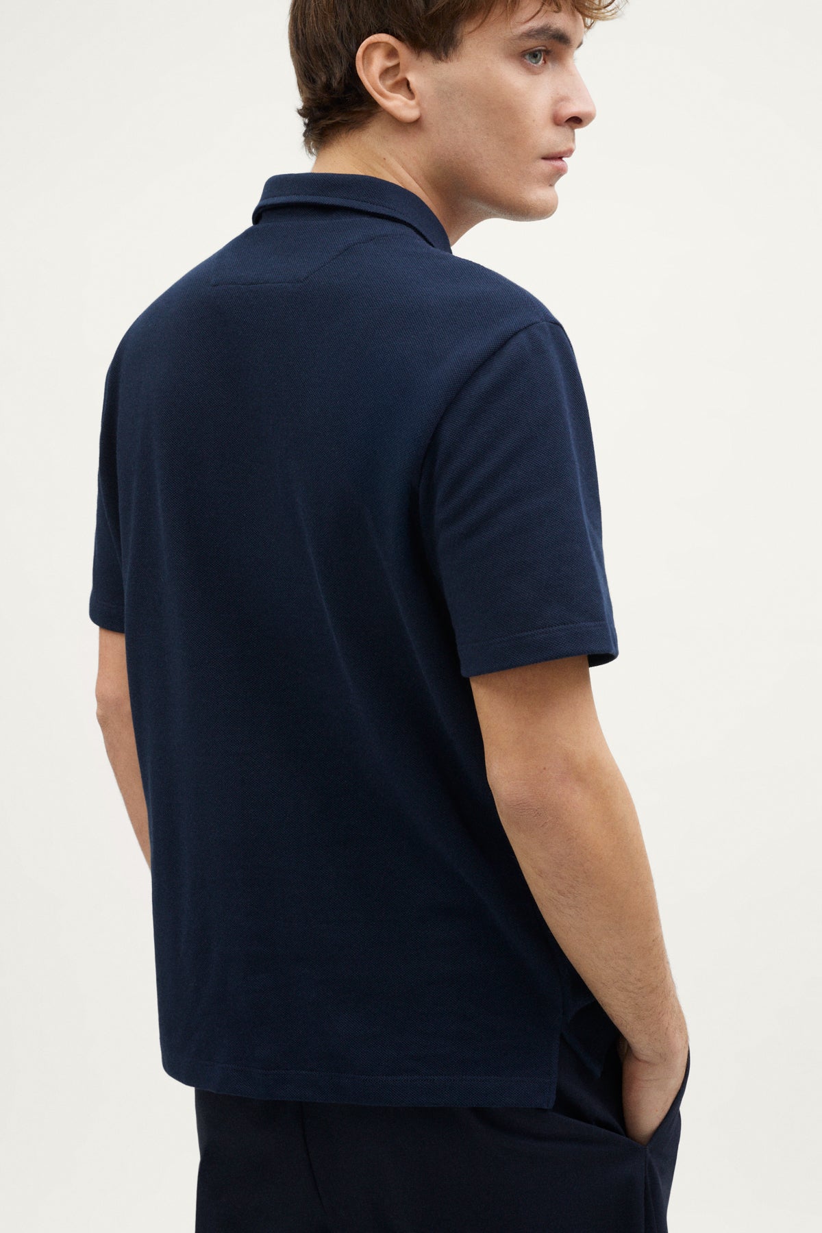 The Organic Cotton Piqué Short Sleeve Polo deep blue