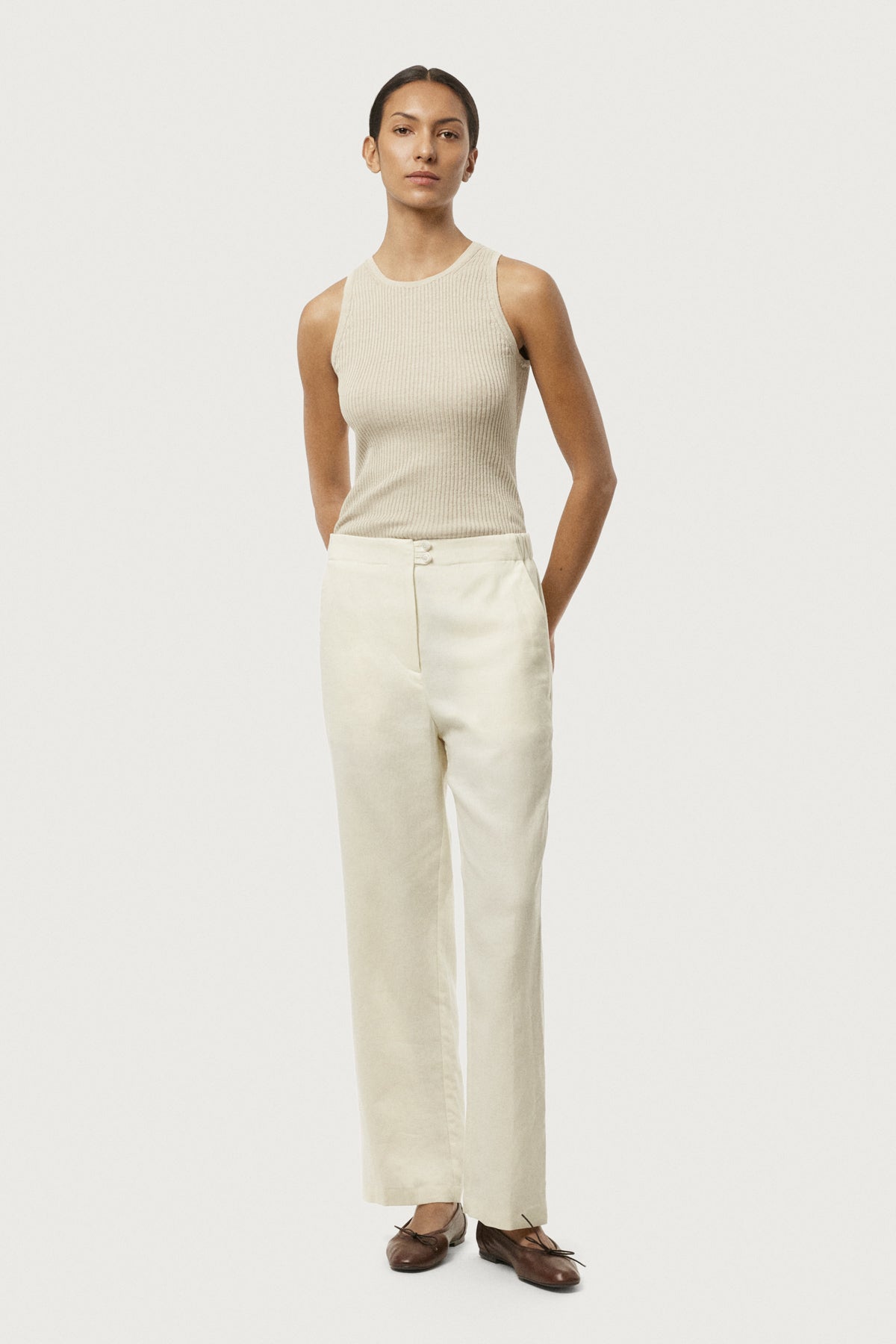 The Pure Linen Relaxed Pants