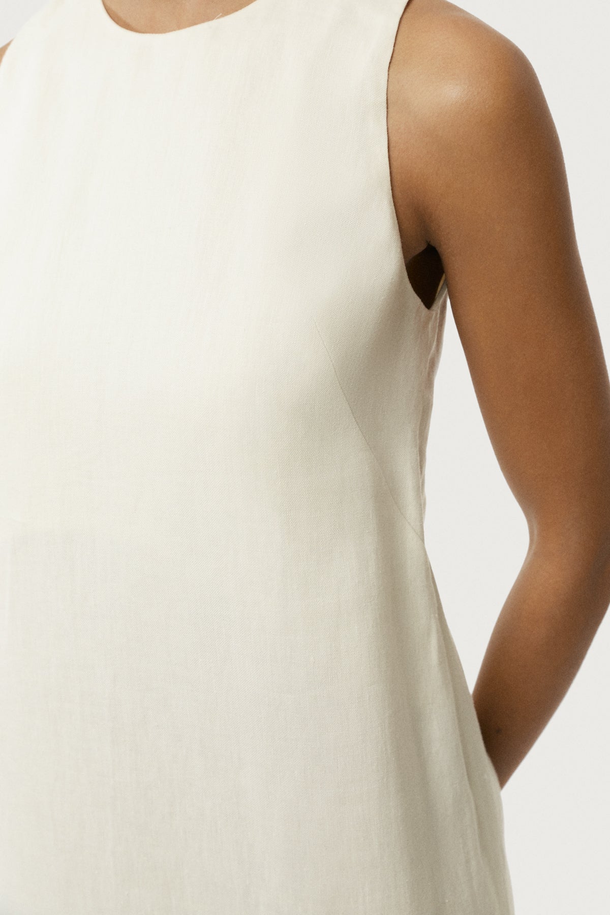 The Linen Twill Long Dress