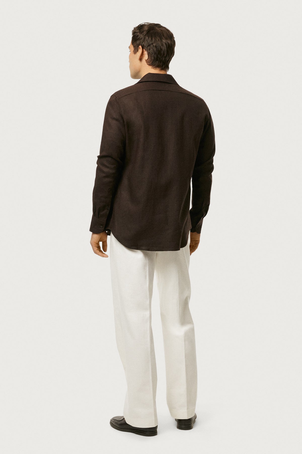 The Pure Linen Resort Shirt Cafe Noir