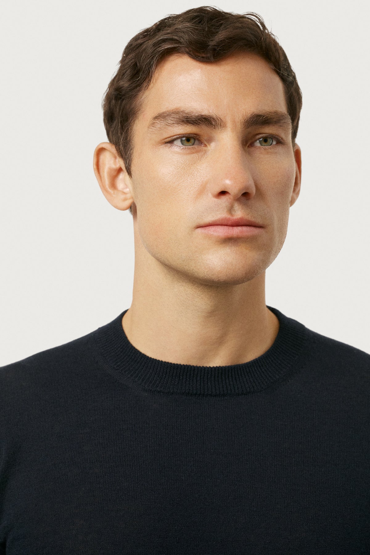 The Linen Cotton Knit Sweater Navy Blue