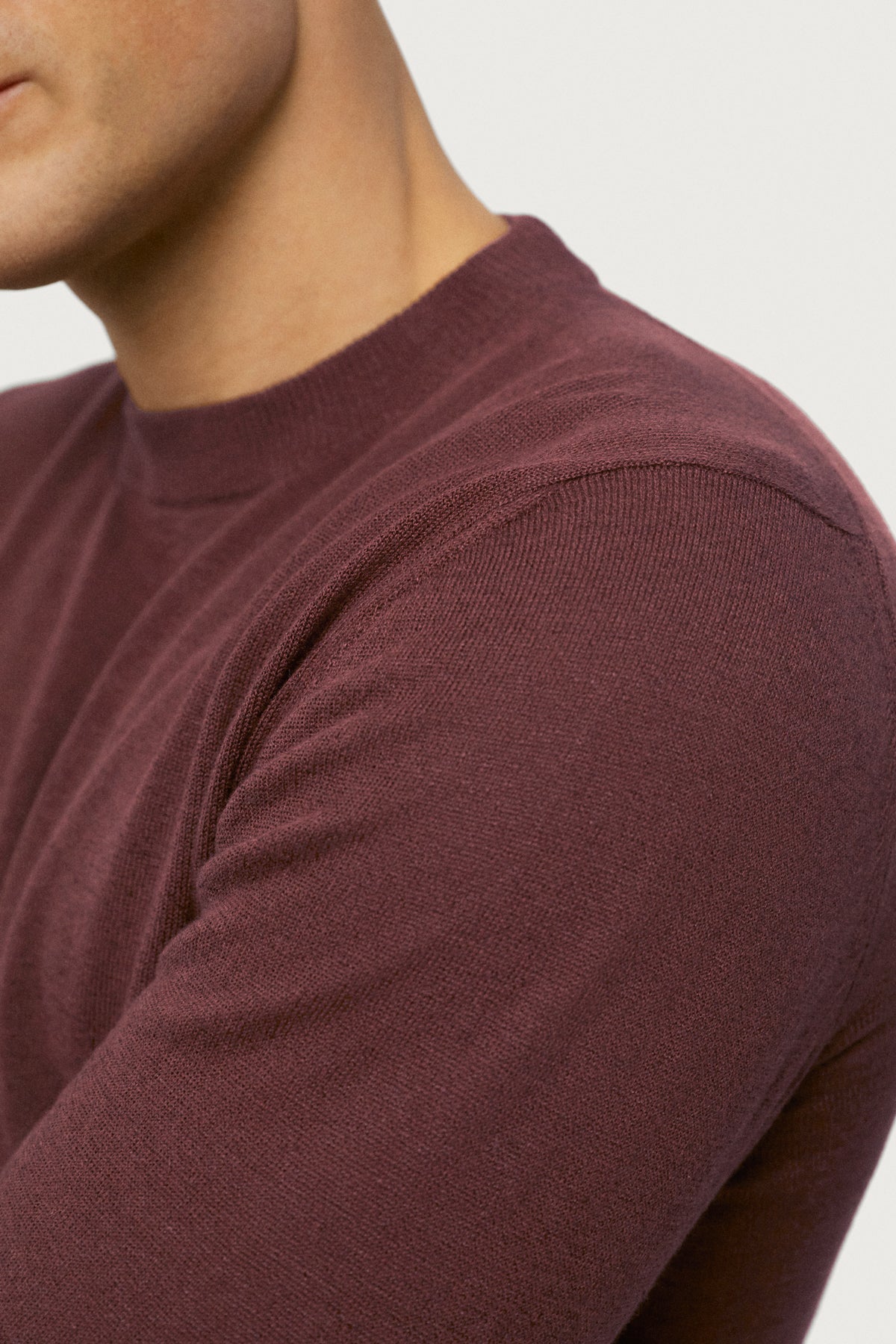 The Linen Cotton Knit Sweater Mahogany
