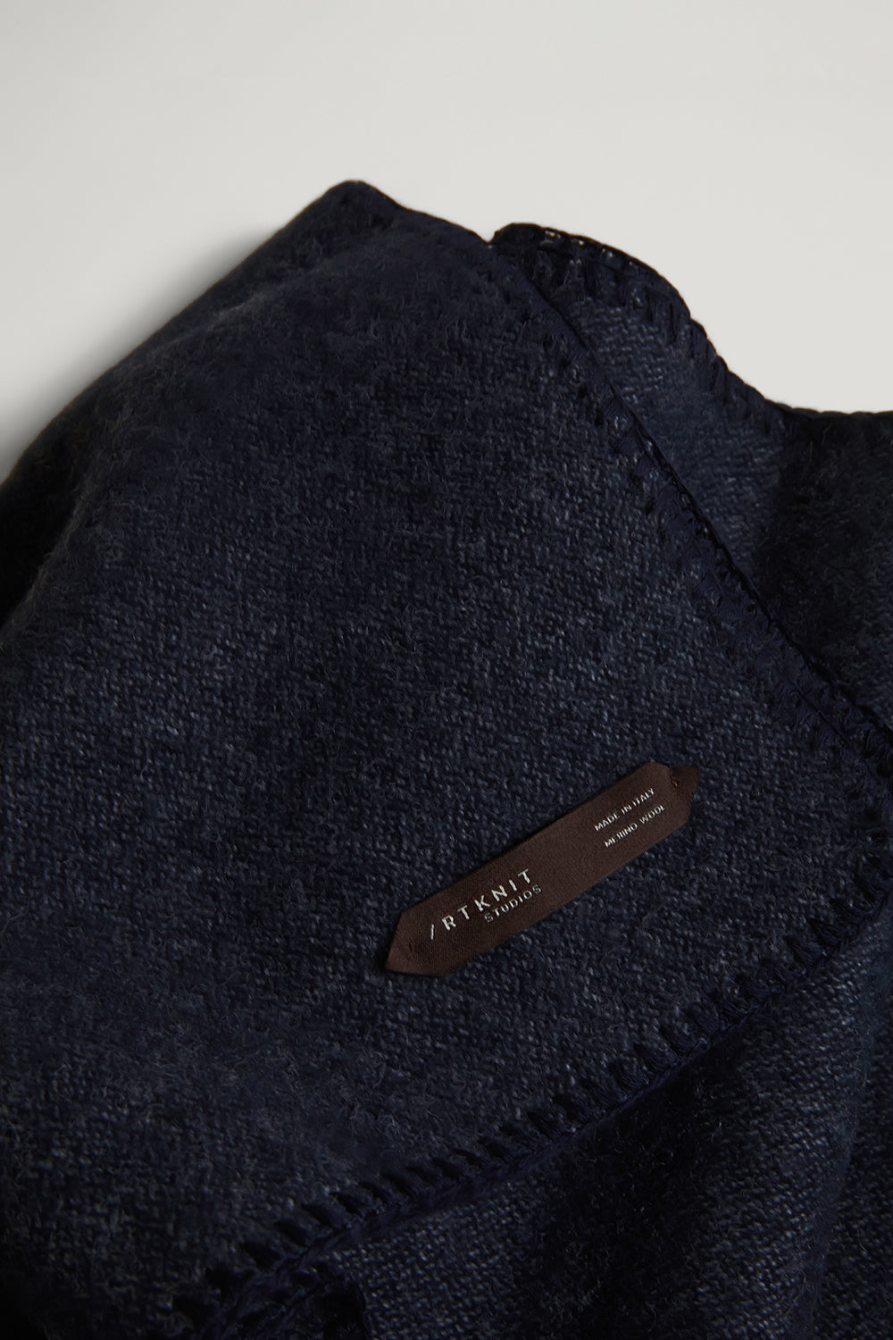 The Woolen Long Scarf Navy Blue