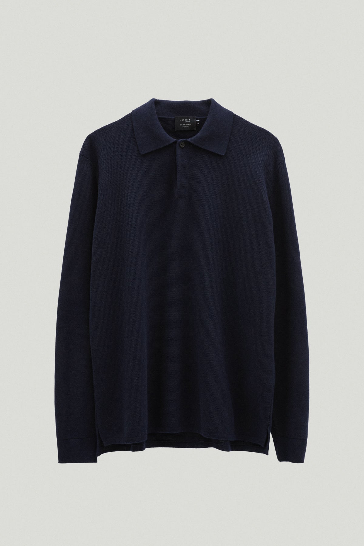 the organic cottone pique polo deep blue