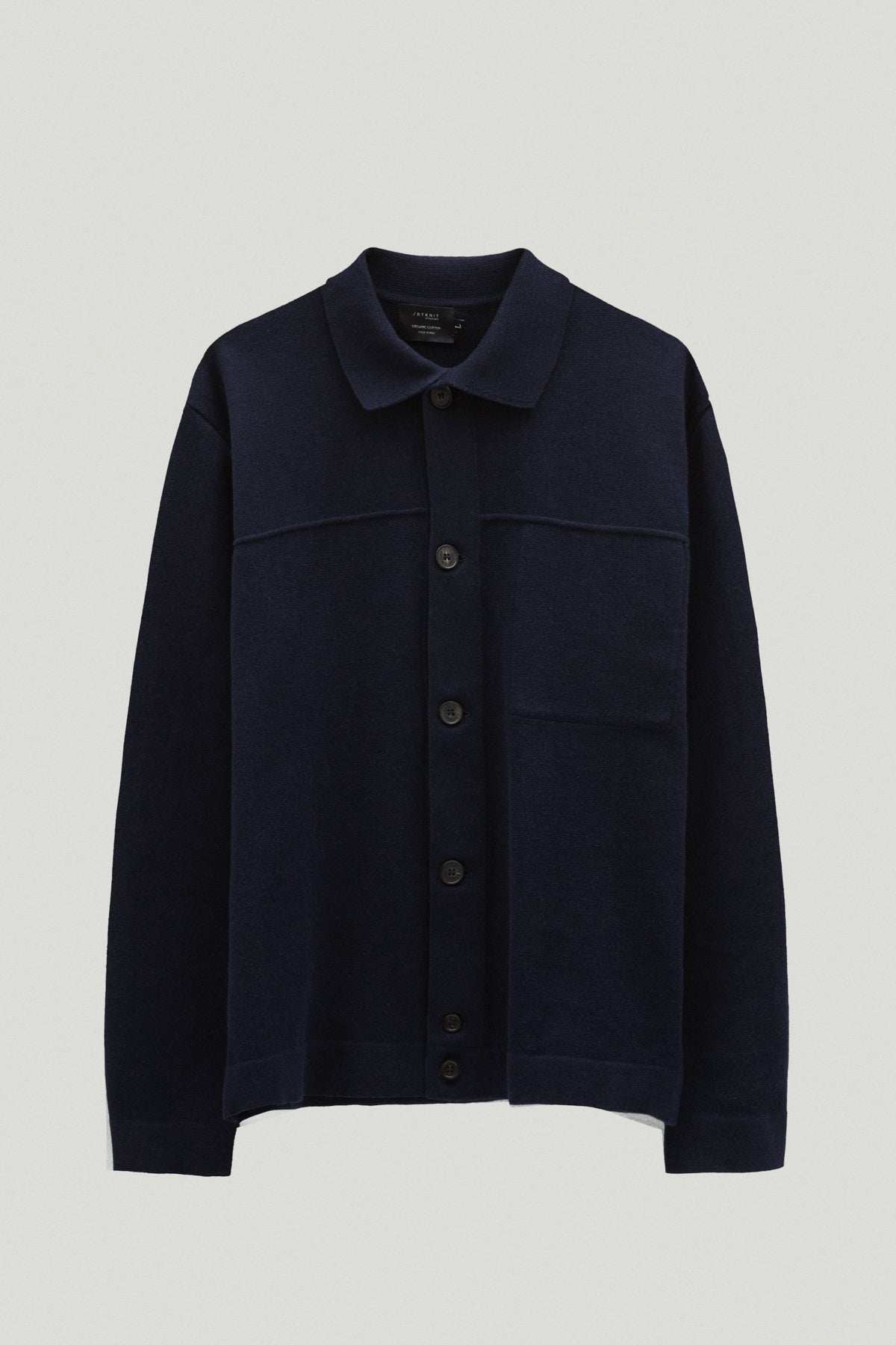 the organic cotton boxy jacket deep blue