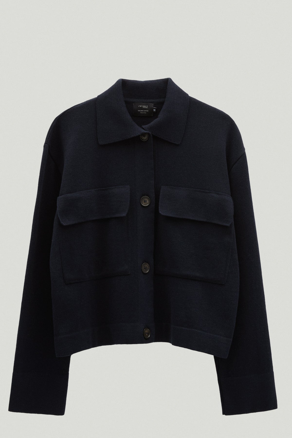 the organic cotton overshirt deep blue