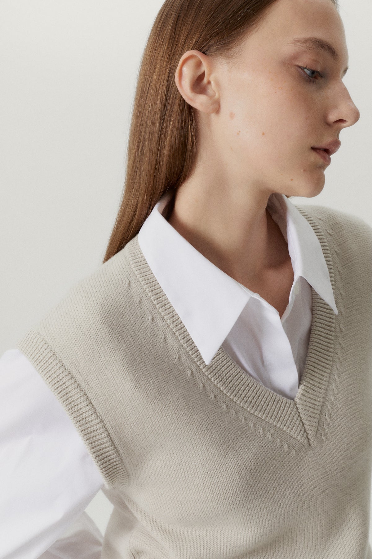 the merino wool vest pearl