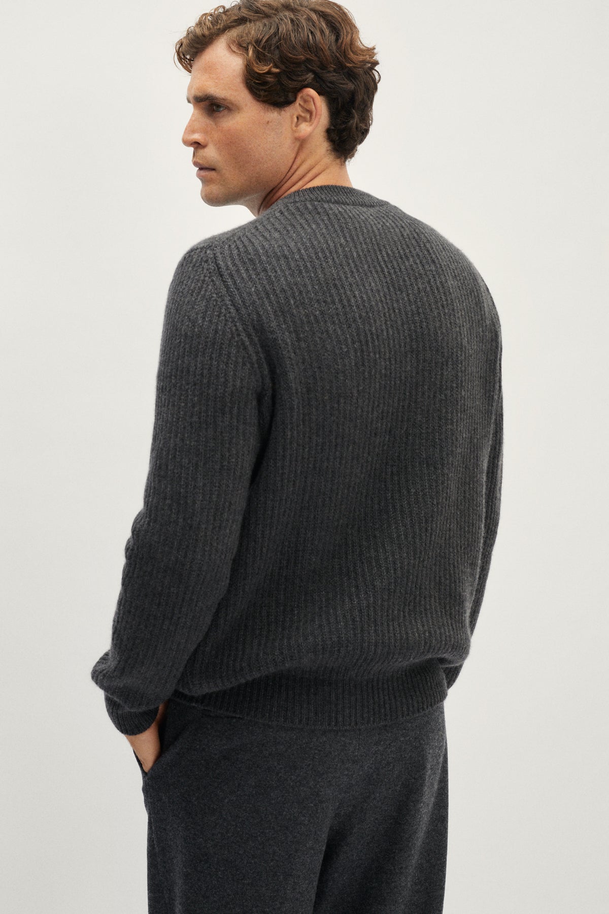 The ReCashmere Ribbed Sweater - grey