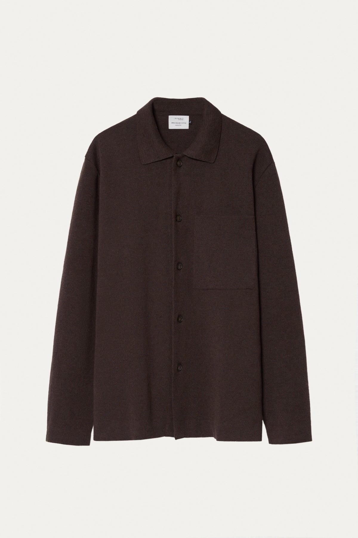 the linen cotton lightweight overshirt brown