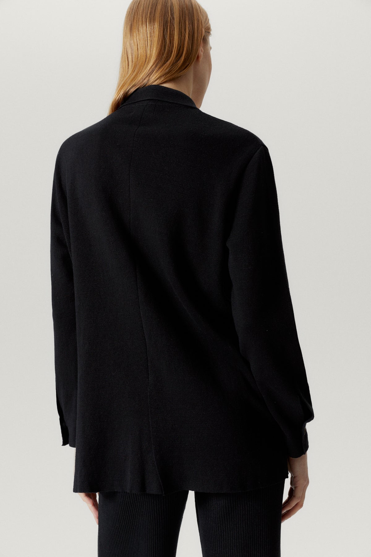 the linen cotton sahariana jacket black
