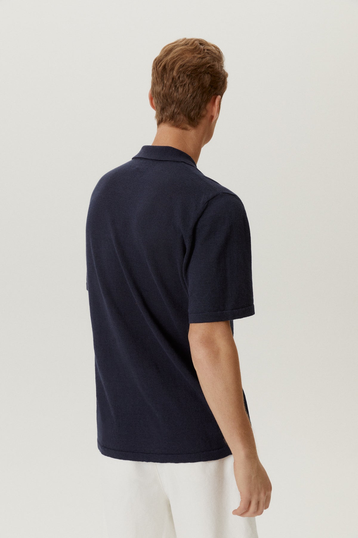 the linen cotton short sleeve shirt 2 blue navy